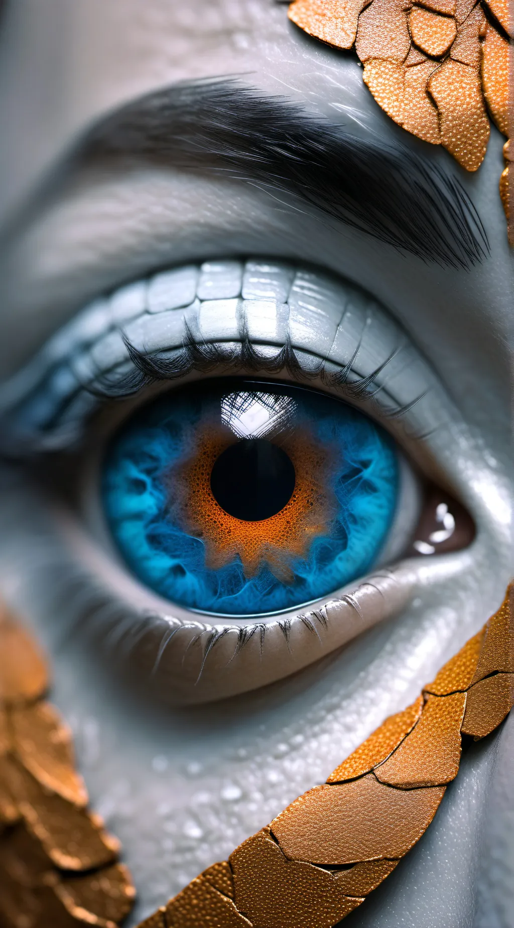 ai character: Eye of fear🖤💀 background