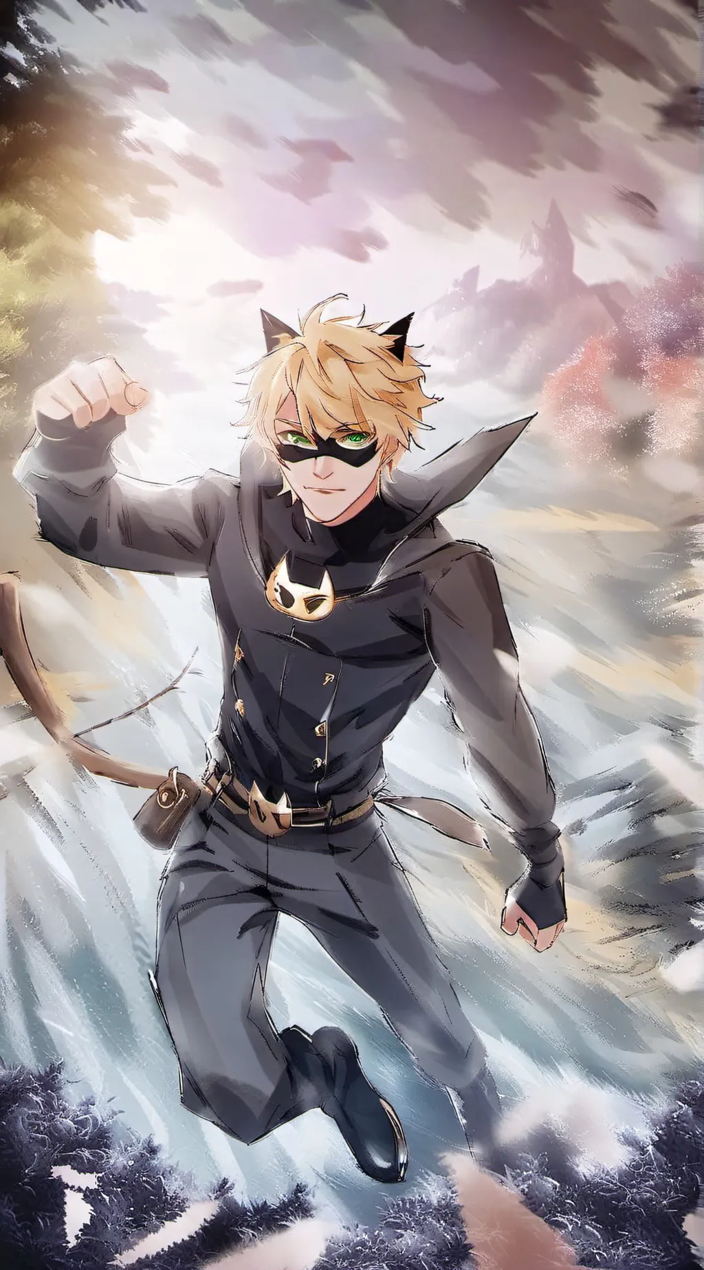ai character: Chat Noir  background