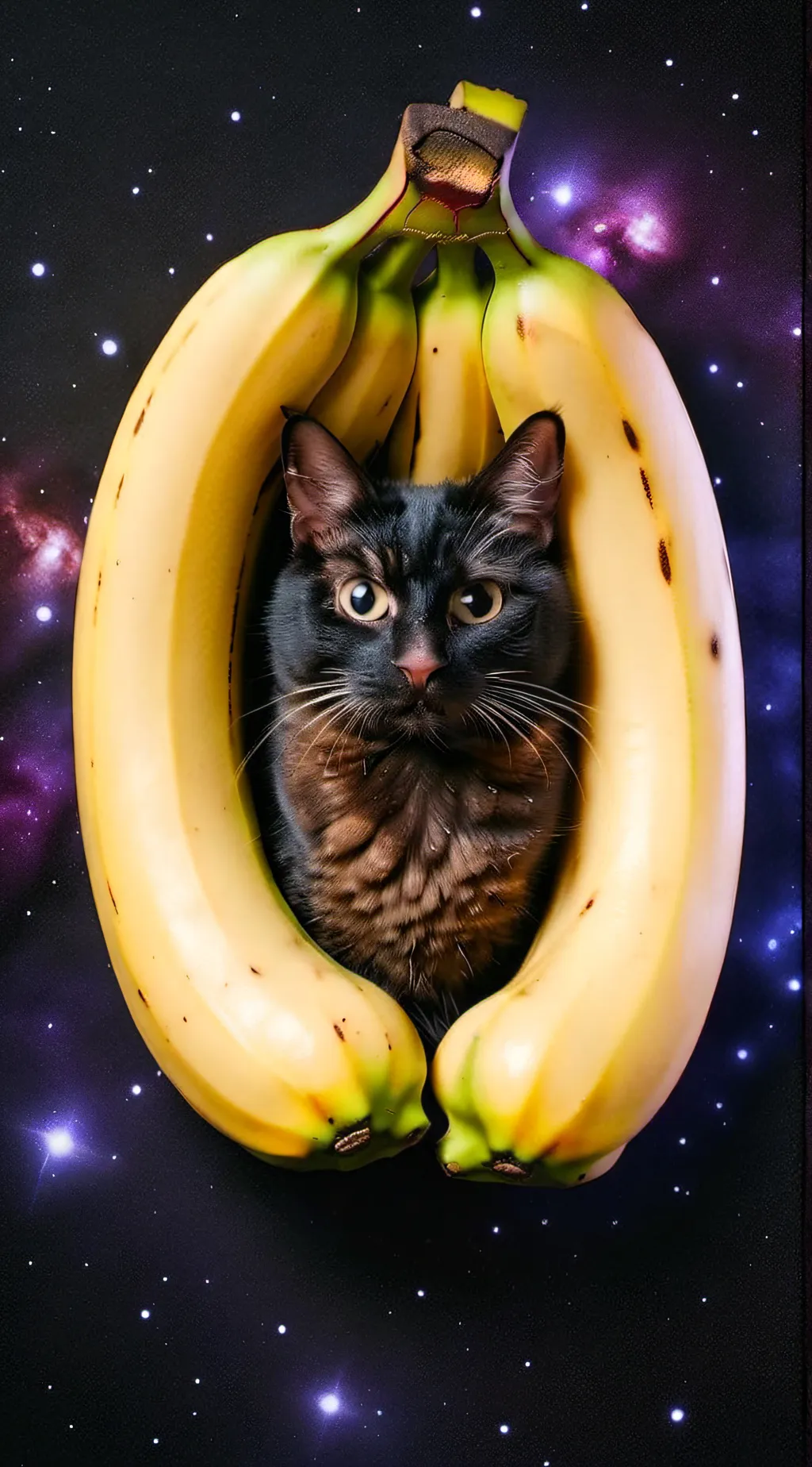 ai character: banana cat background