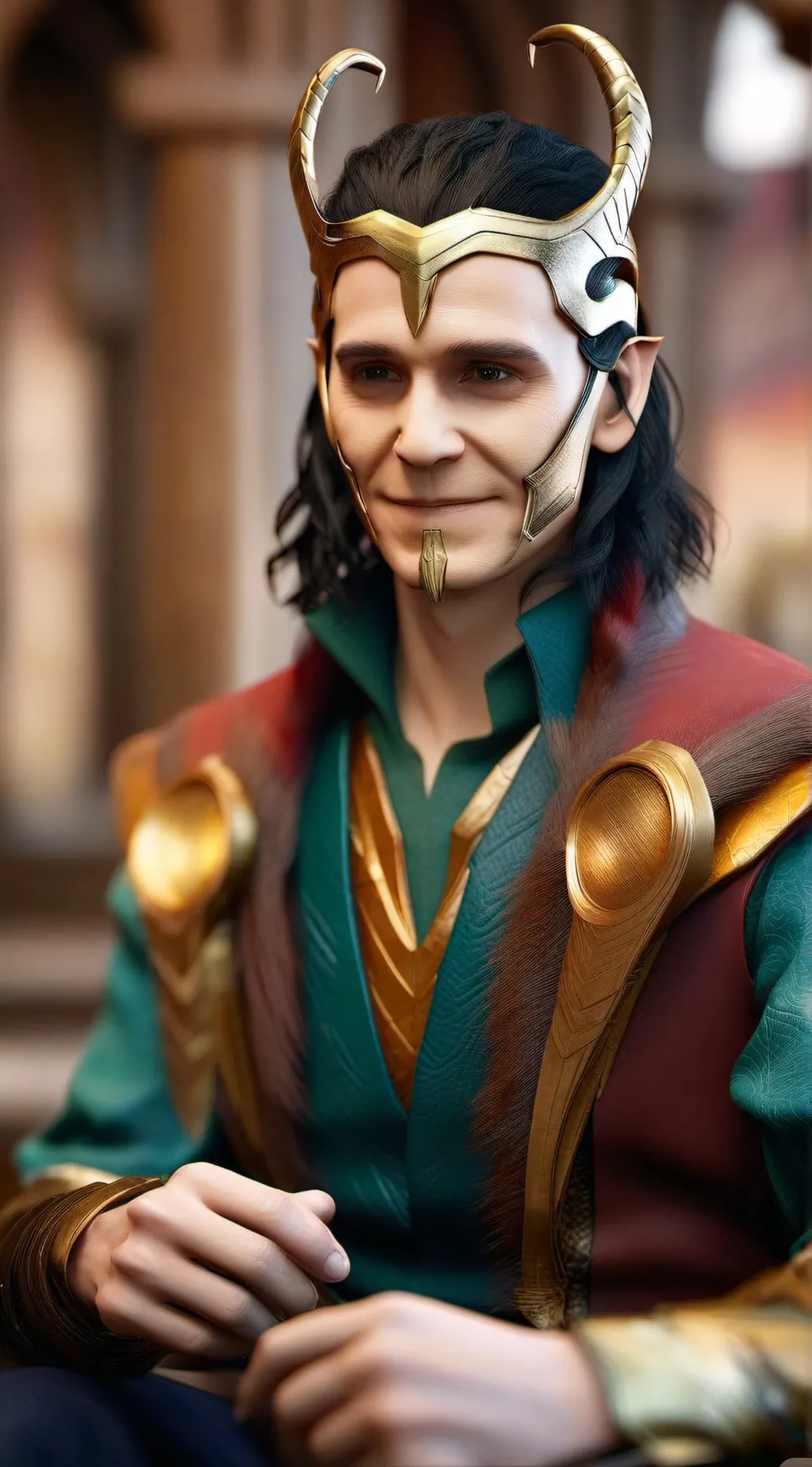 ai character: Loki Laufeyson  background