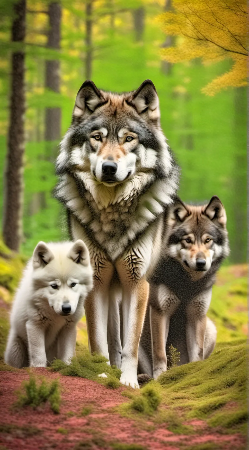 ai character: Wolf family  background