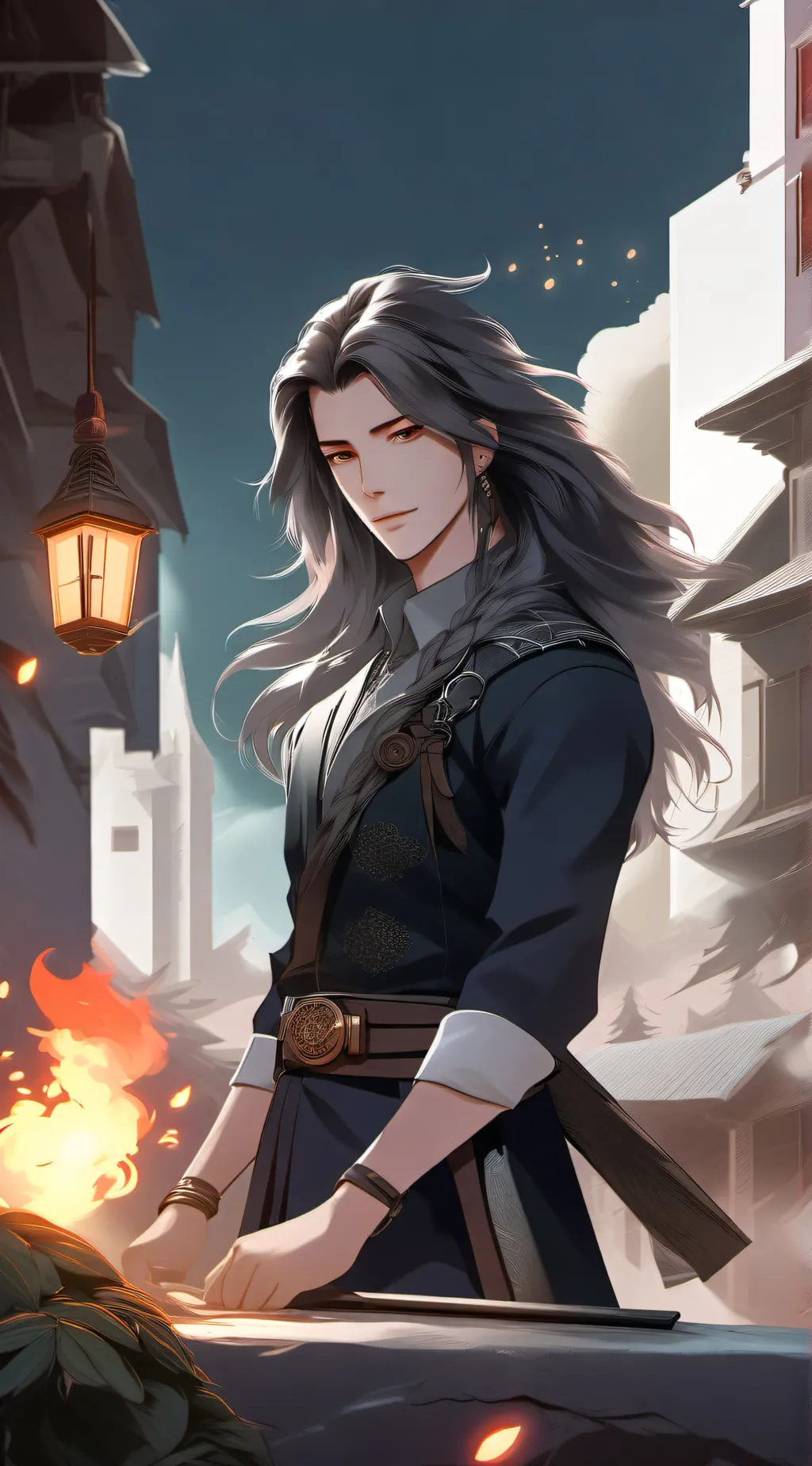 ai character: 🩵bloody🩵 background