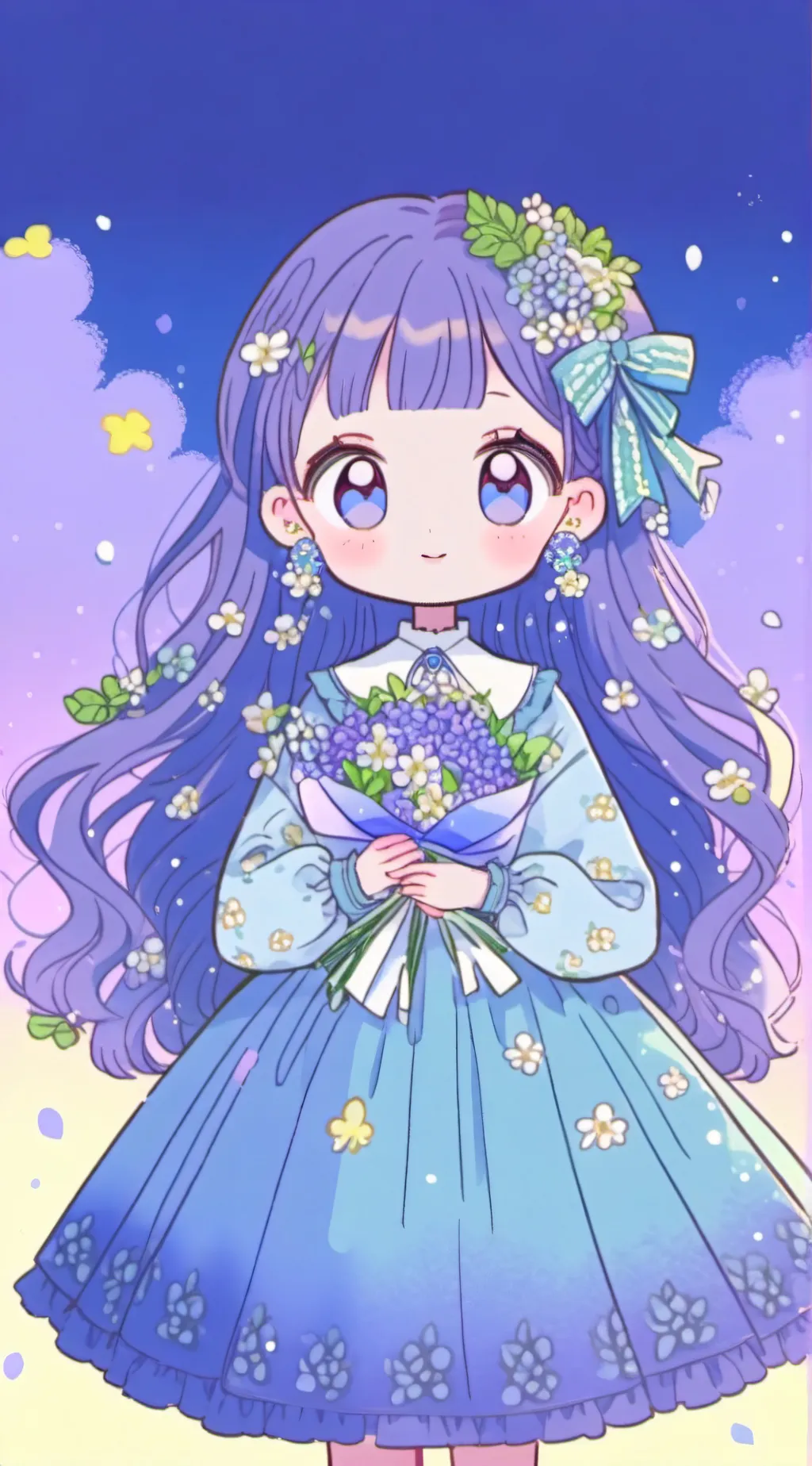 ai character: Galaxy  background