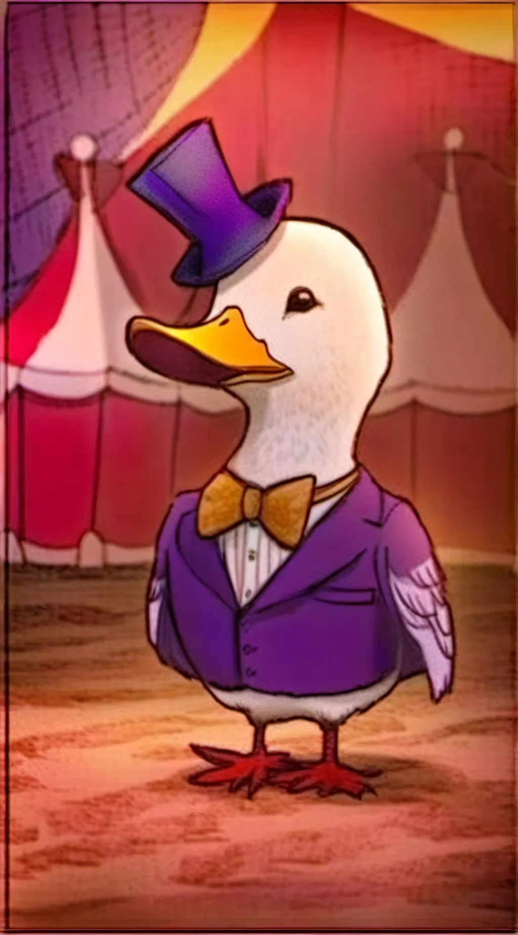 ai character: LUCIFER’S DUCK :) background