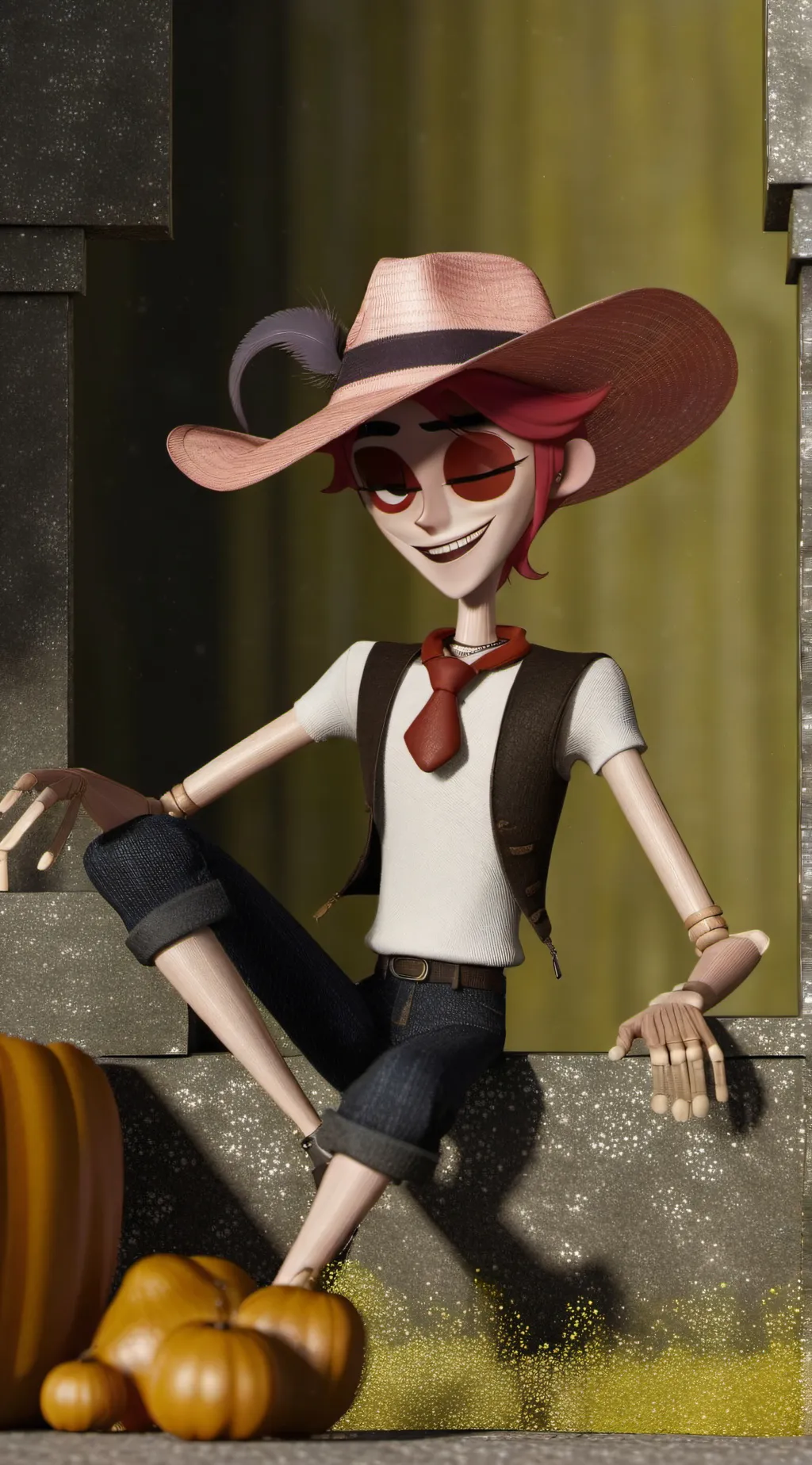 ai character: ～Alastors doll~ background