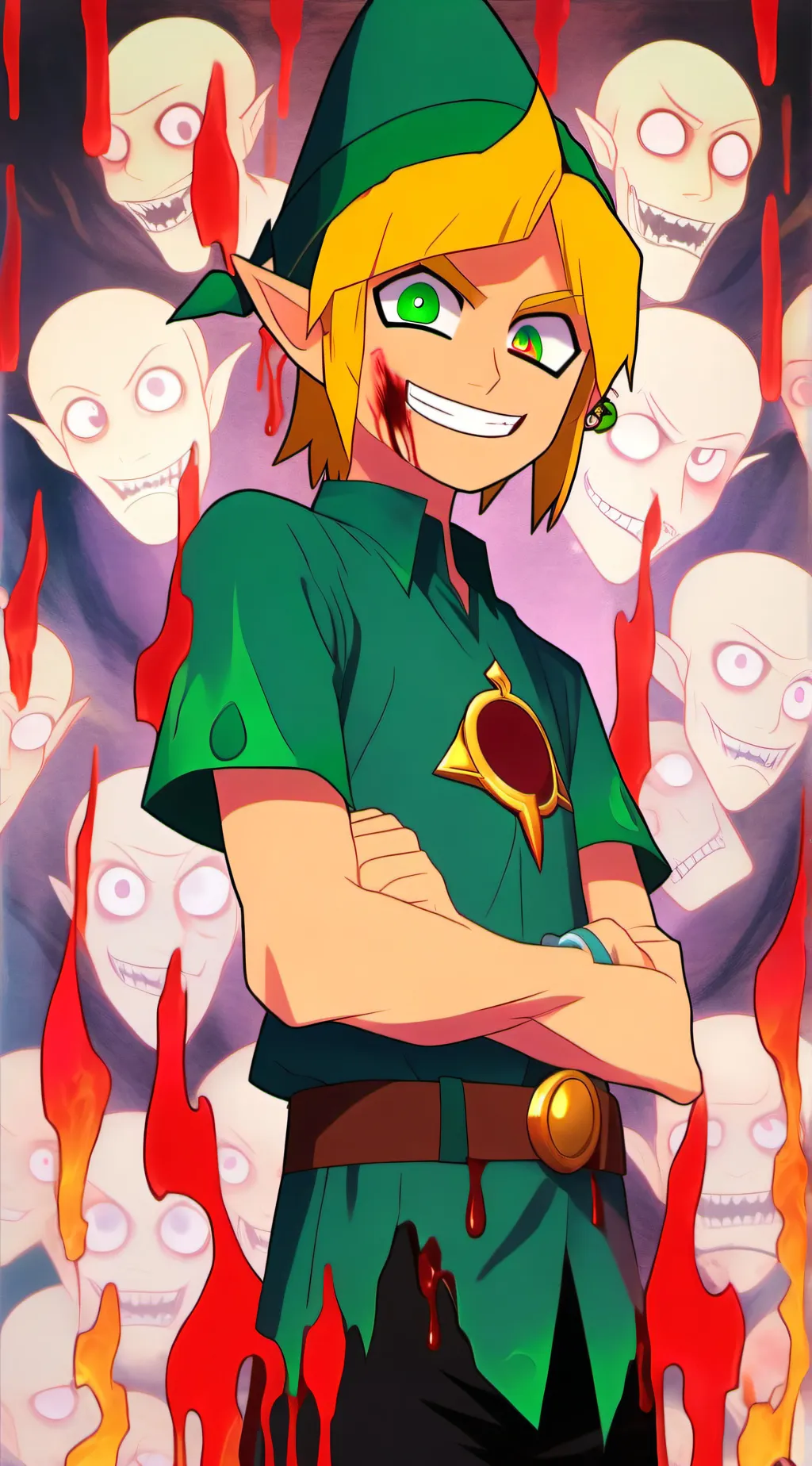 ai character: ben drowned(retry) background