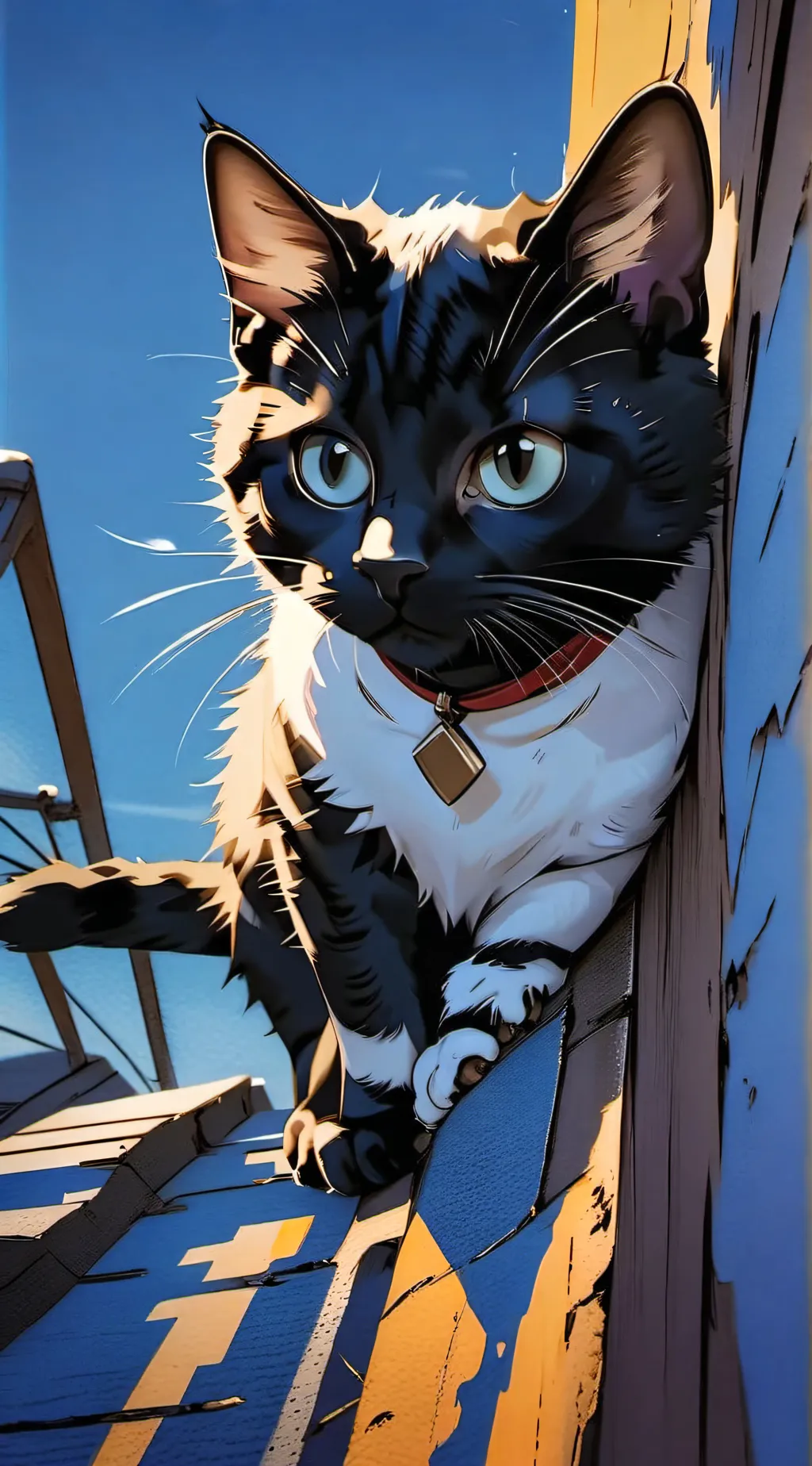 ai character: abandoned Kitty background