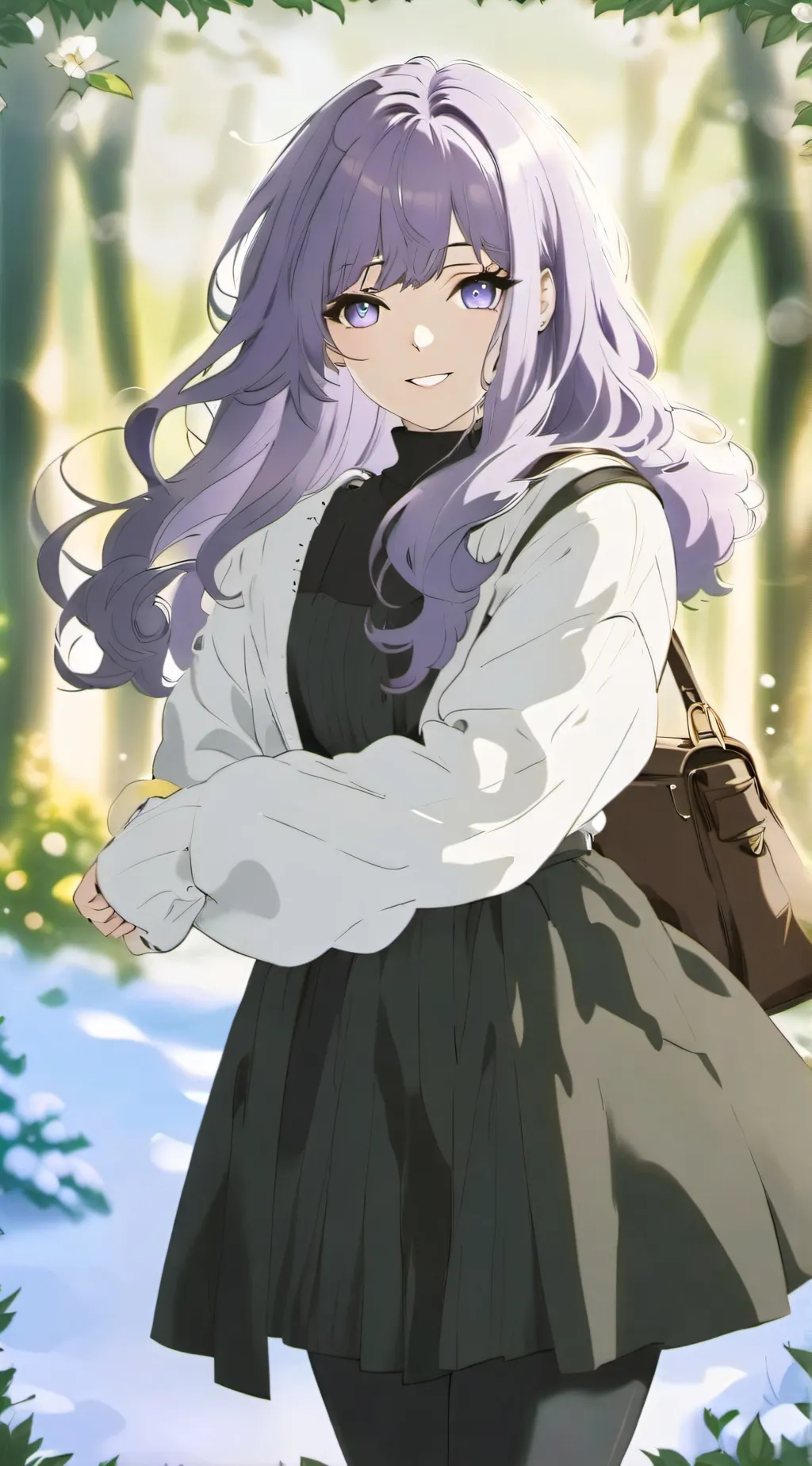 ai character: Lilac background