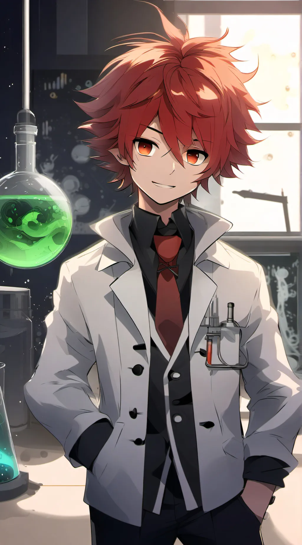 ai character: red background