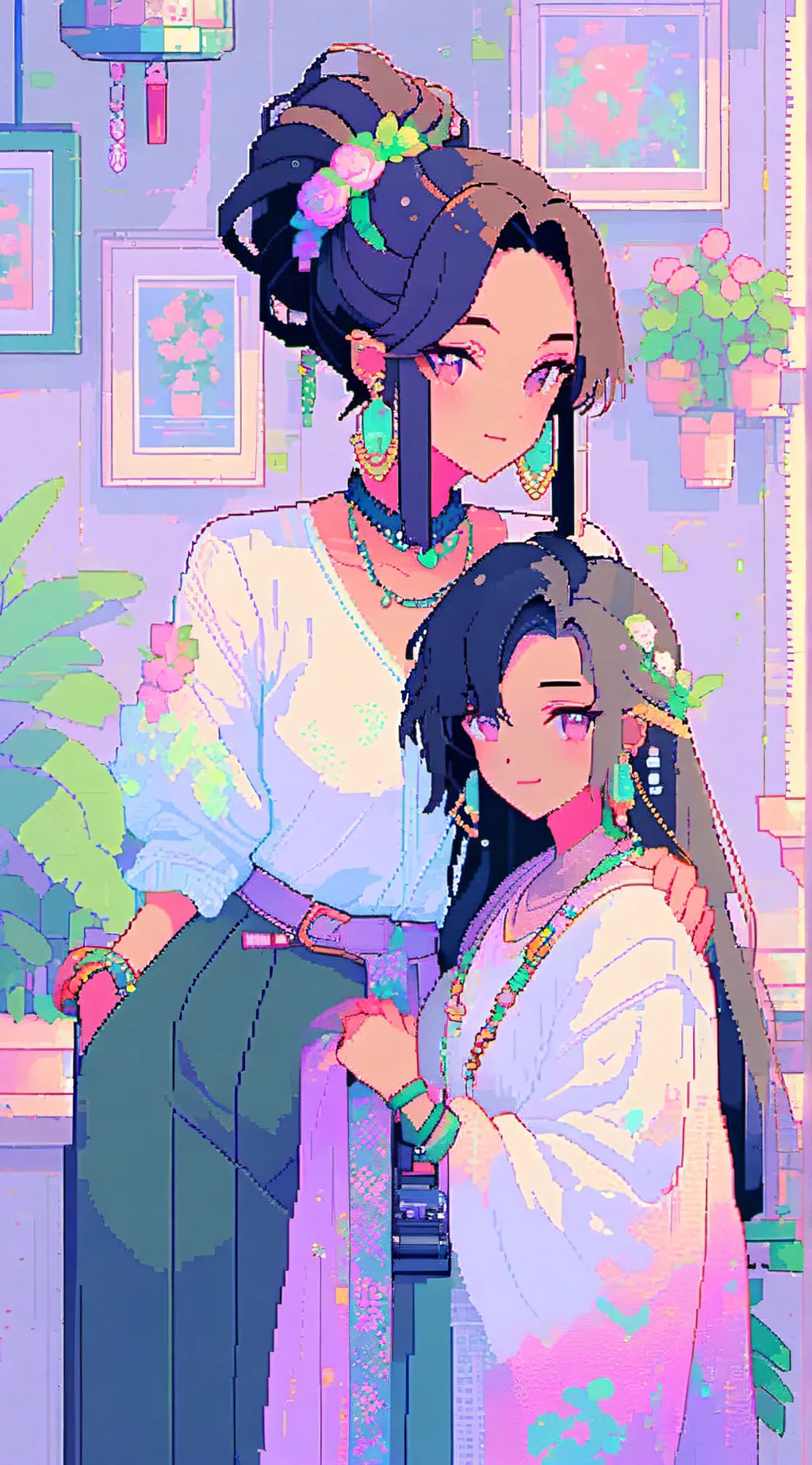 ai character: ana and maya background