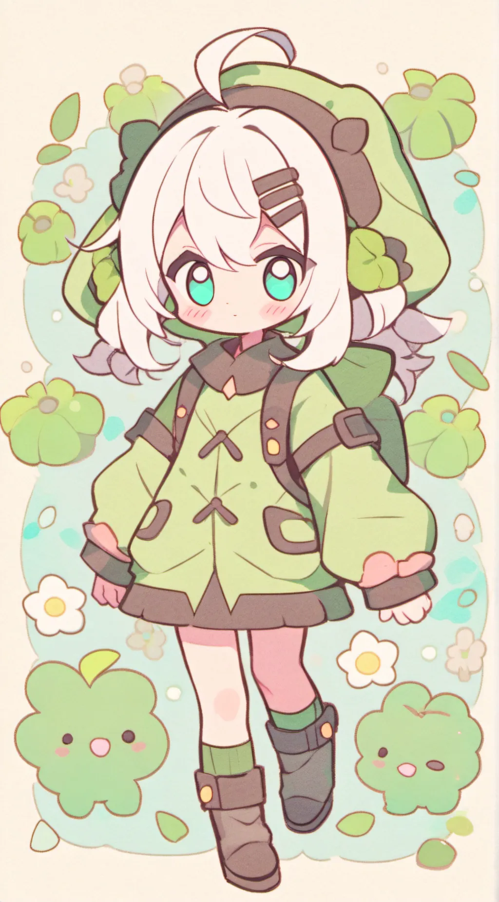 ai character: tv woman  background