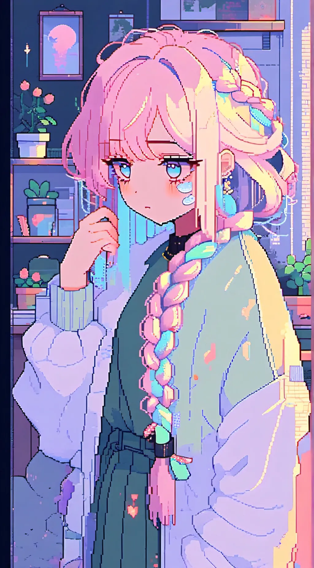 ai character: Halle:⁠^⁠) background