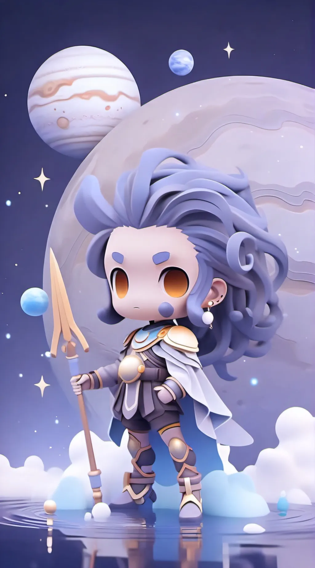 ai character: Neptune!💙 background