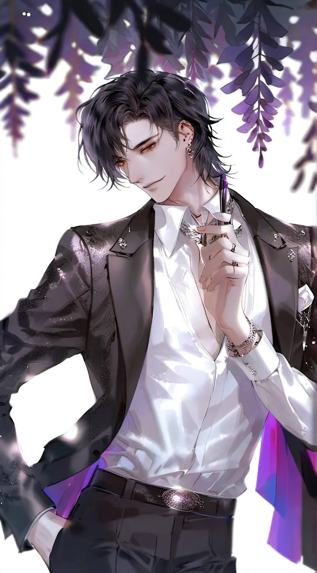 ai character: Aiden 💜 background