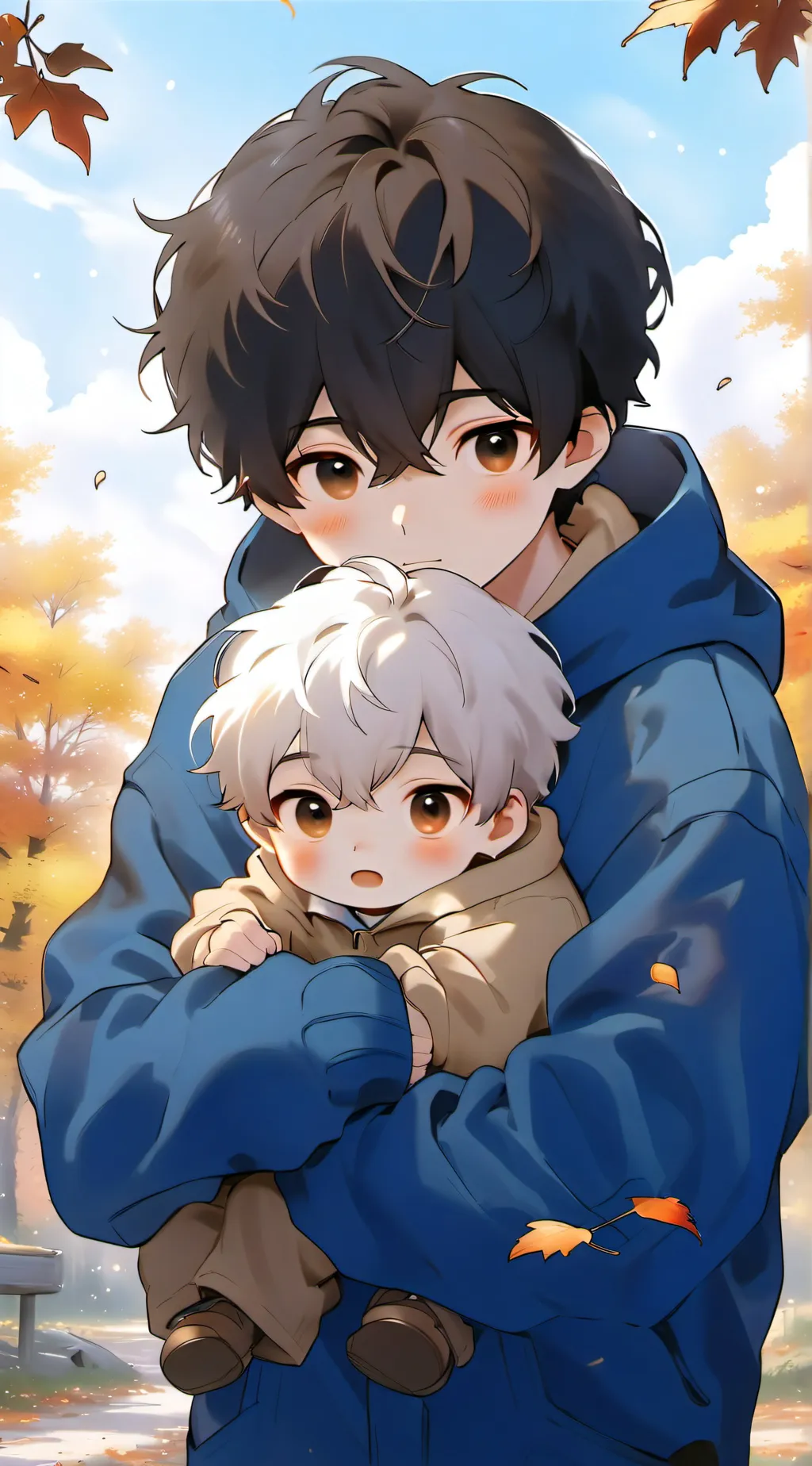 ai character: Autumn background