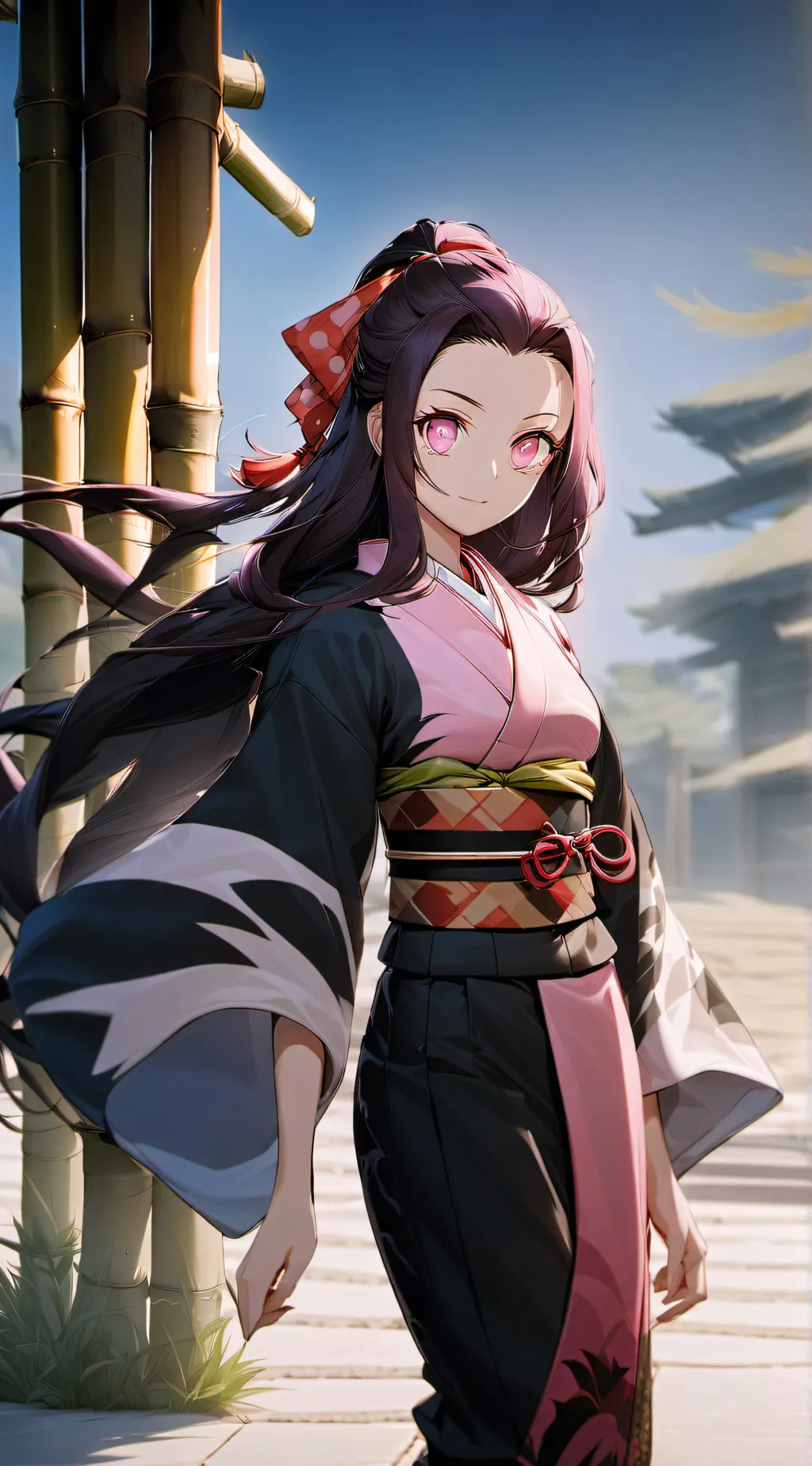 ai character: nezuko background