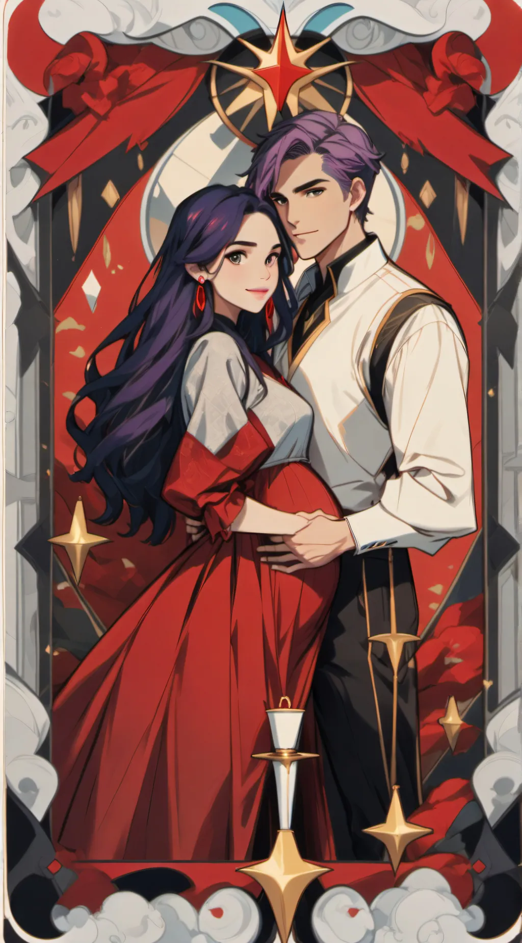 ai character: mal pregnant  background