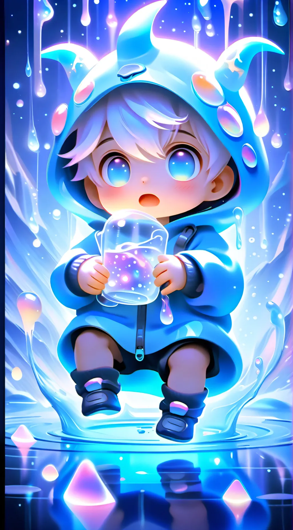 ai character: a baby background
