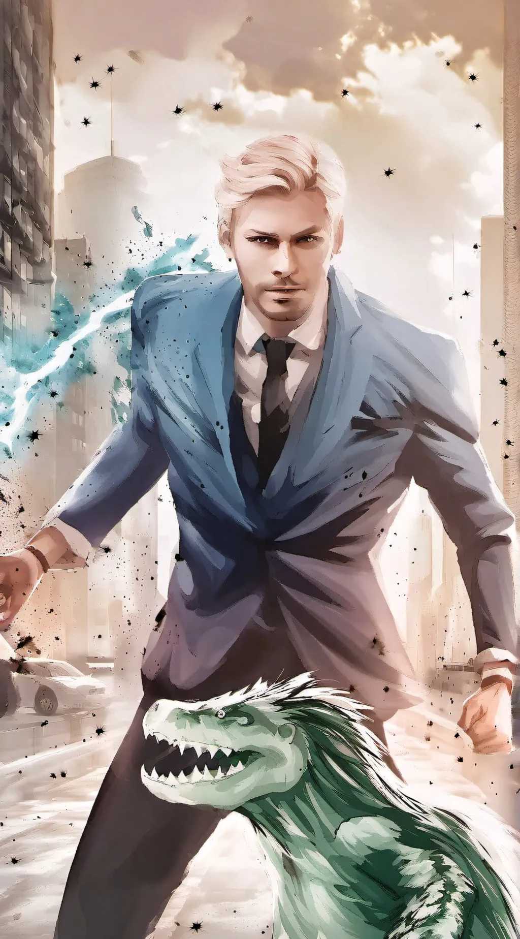 ai character: jjk night parade background