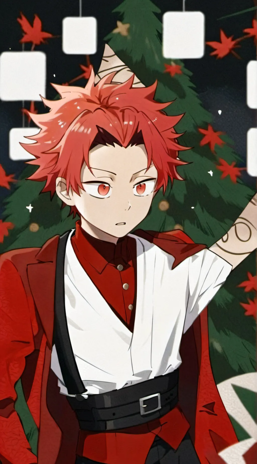 ai character: Mha christmas background
