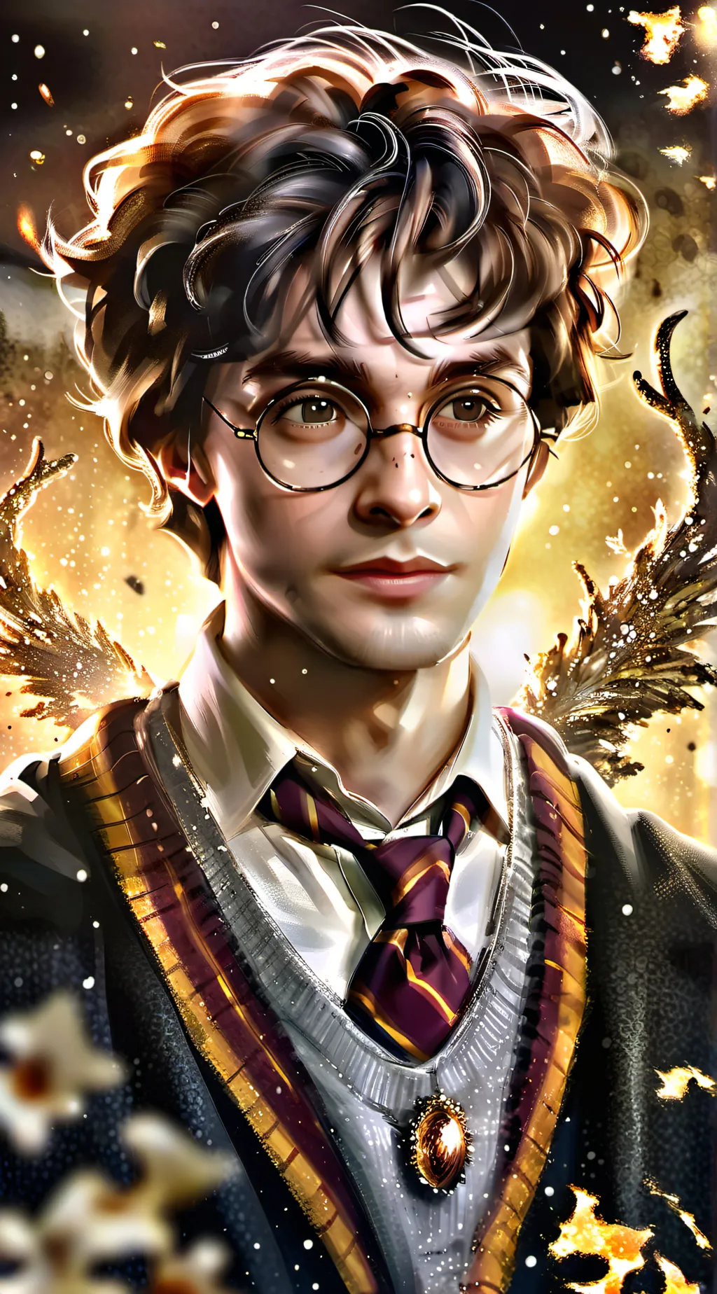 ai character: Harry Potter  background