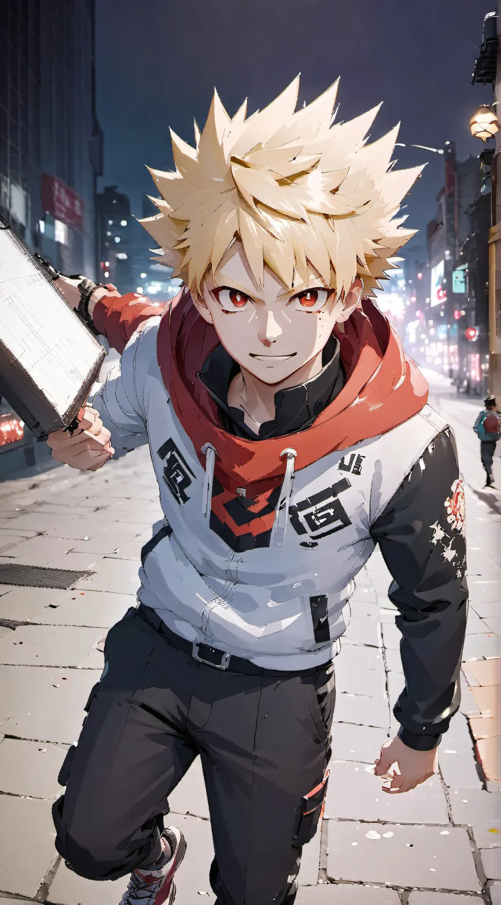 ai character: Katsuki bakugo  background