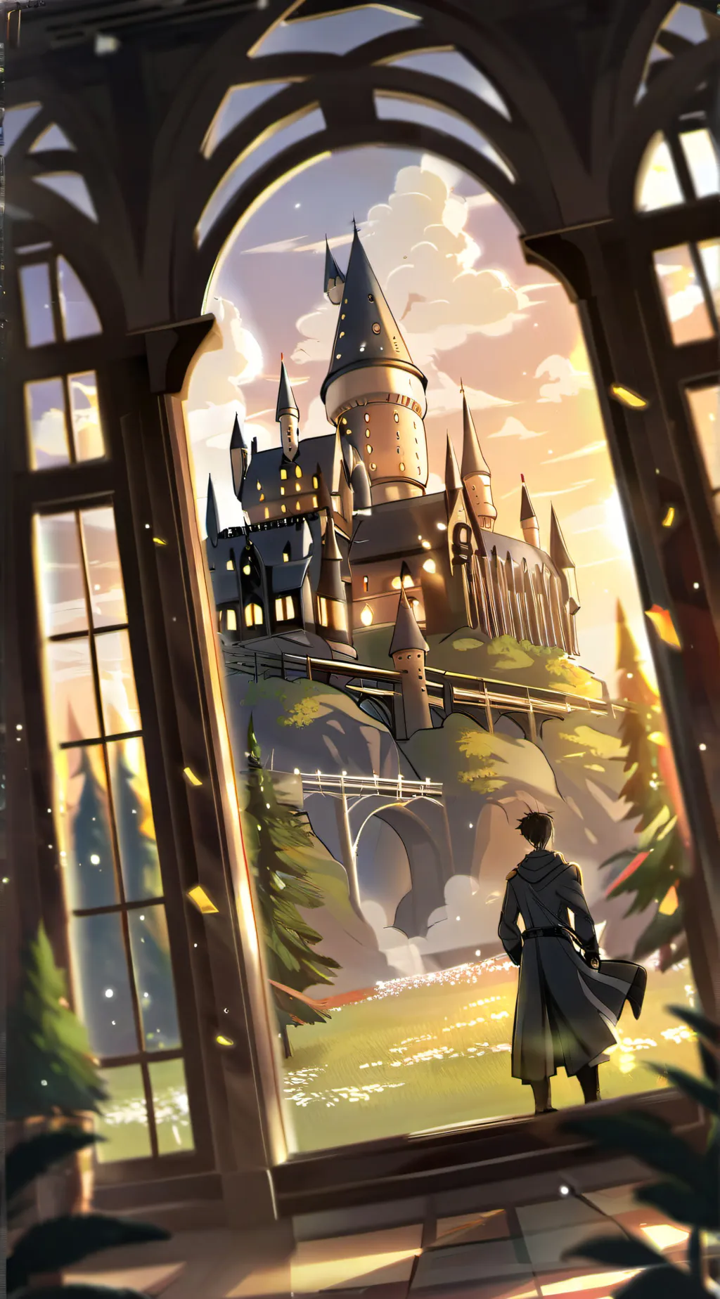ai character: Hogwarts collab!  background