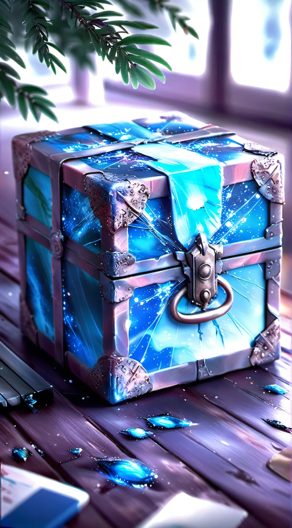 ai character: Blueberry gum background
