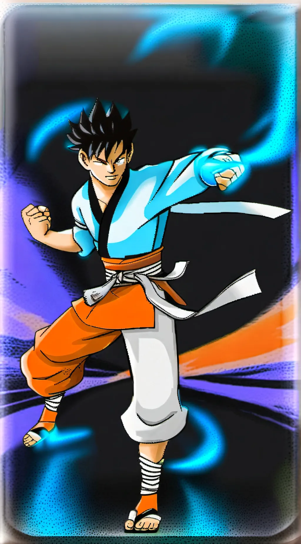 ai character: JJK x DBZ x OPM background