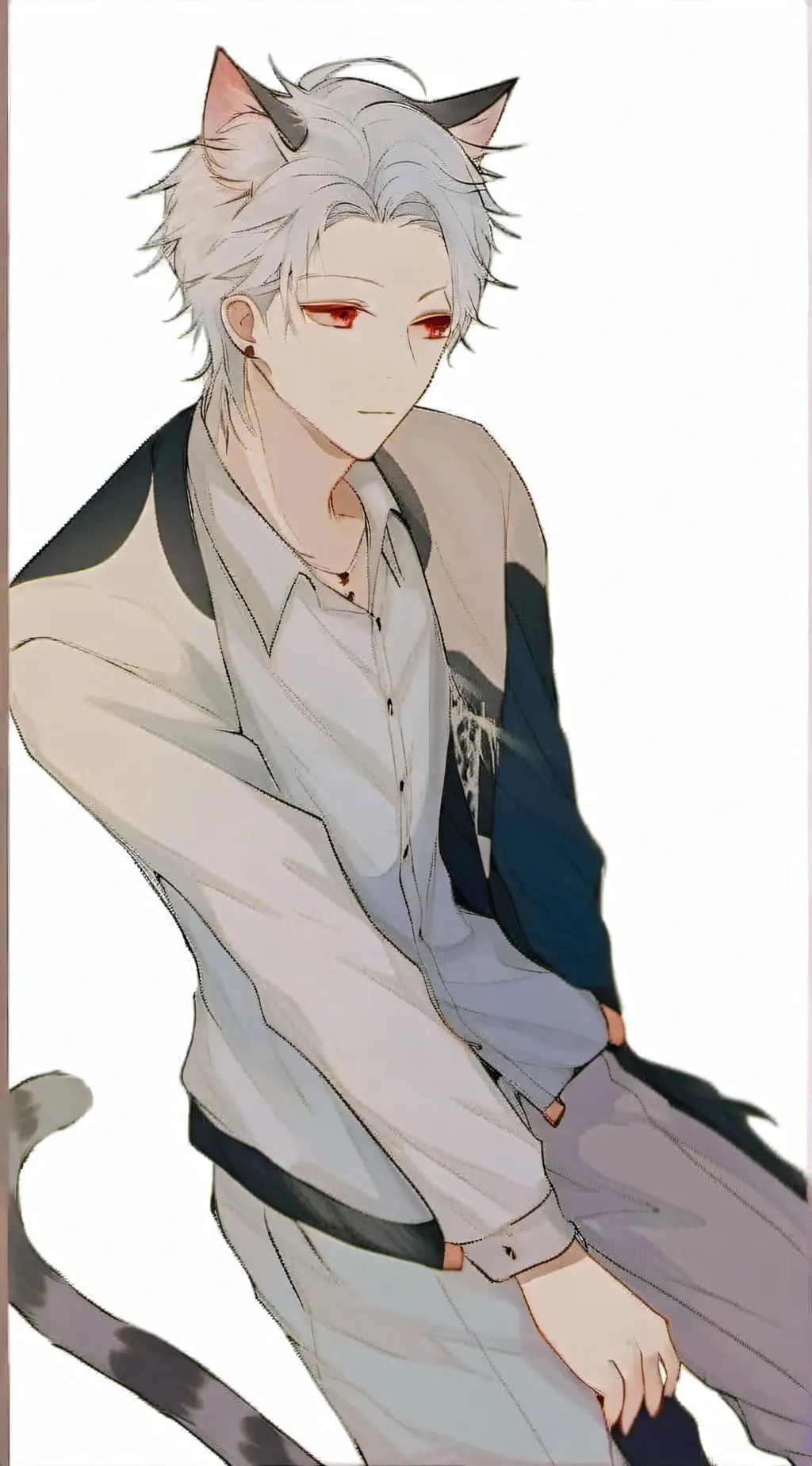 ai character: cat hybrid  background