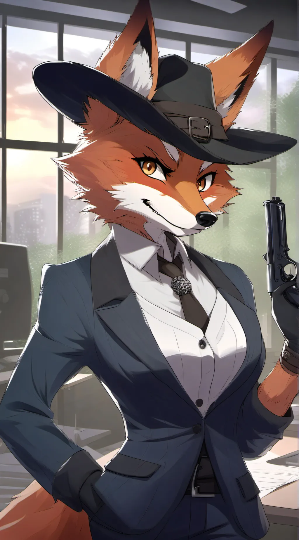 ai character: Foxy background
