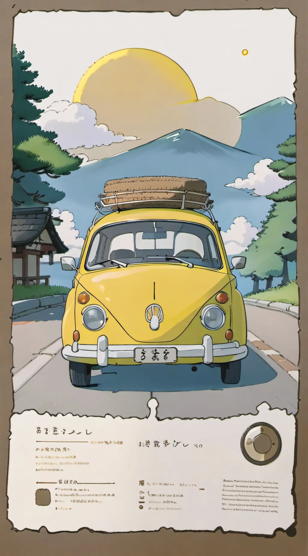 ai character: Family roadtrip background
