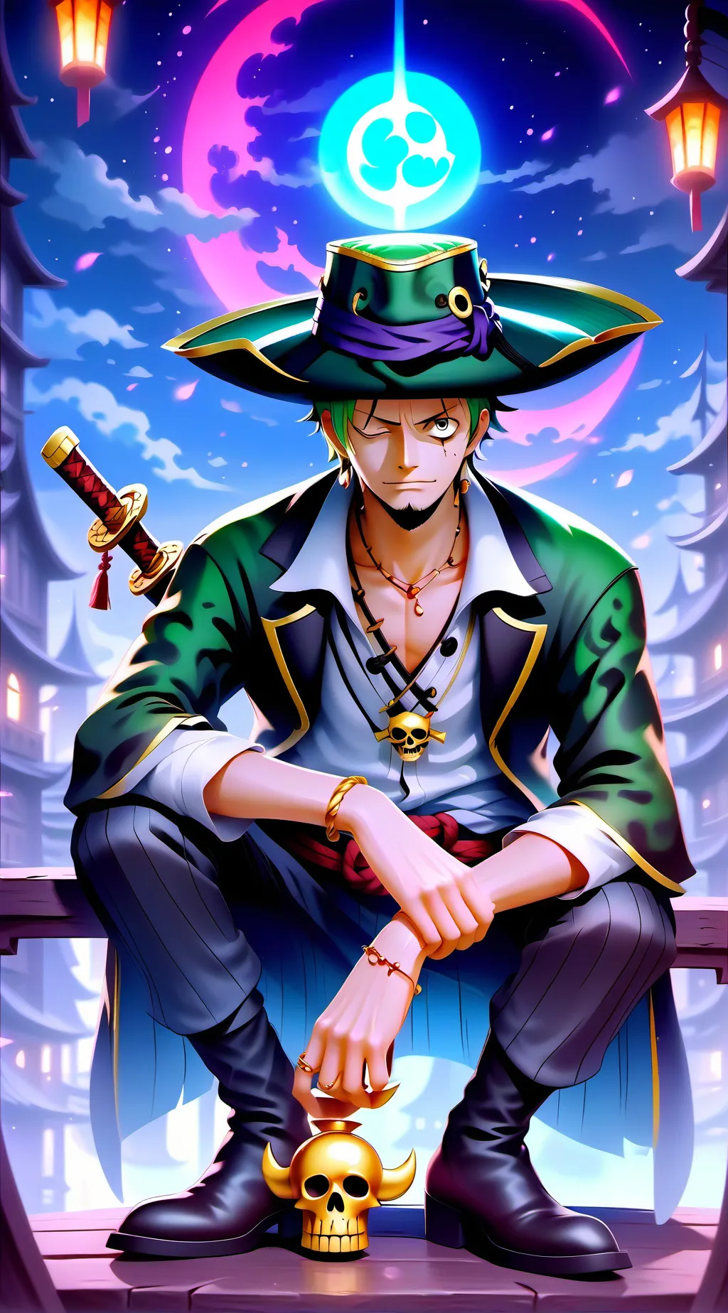 ai character: one piece  background
