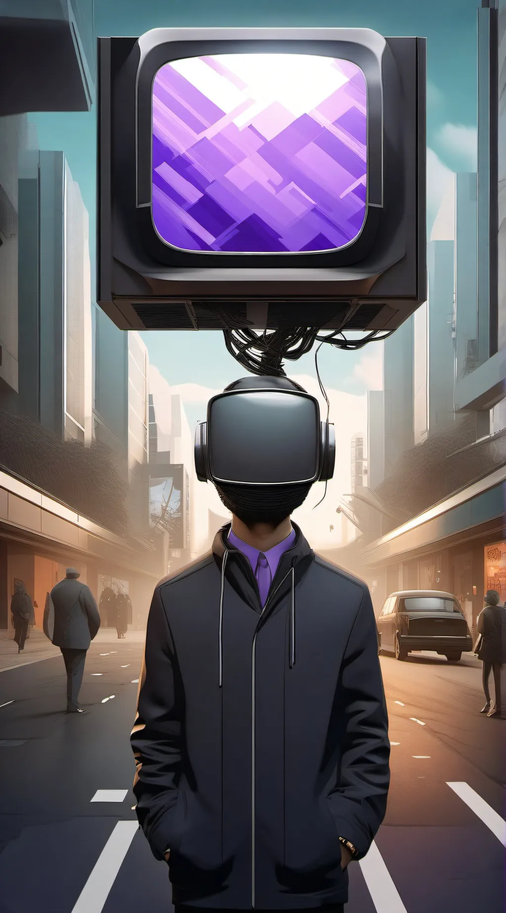 ai character: Shadow TV man background