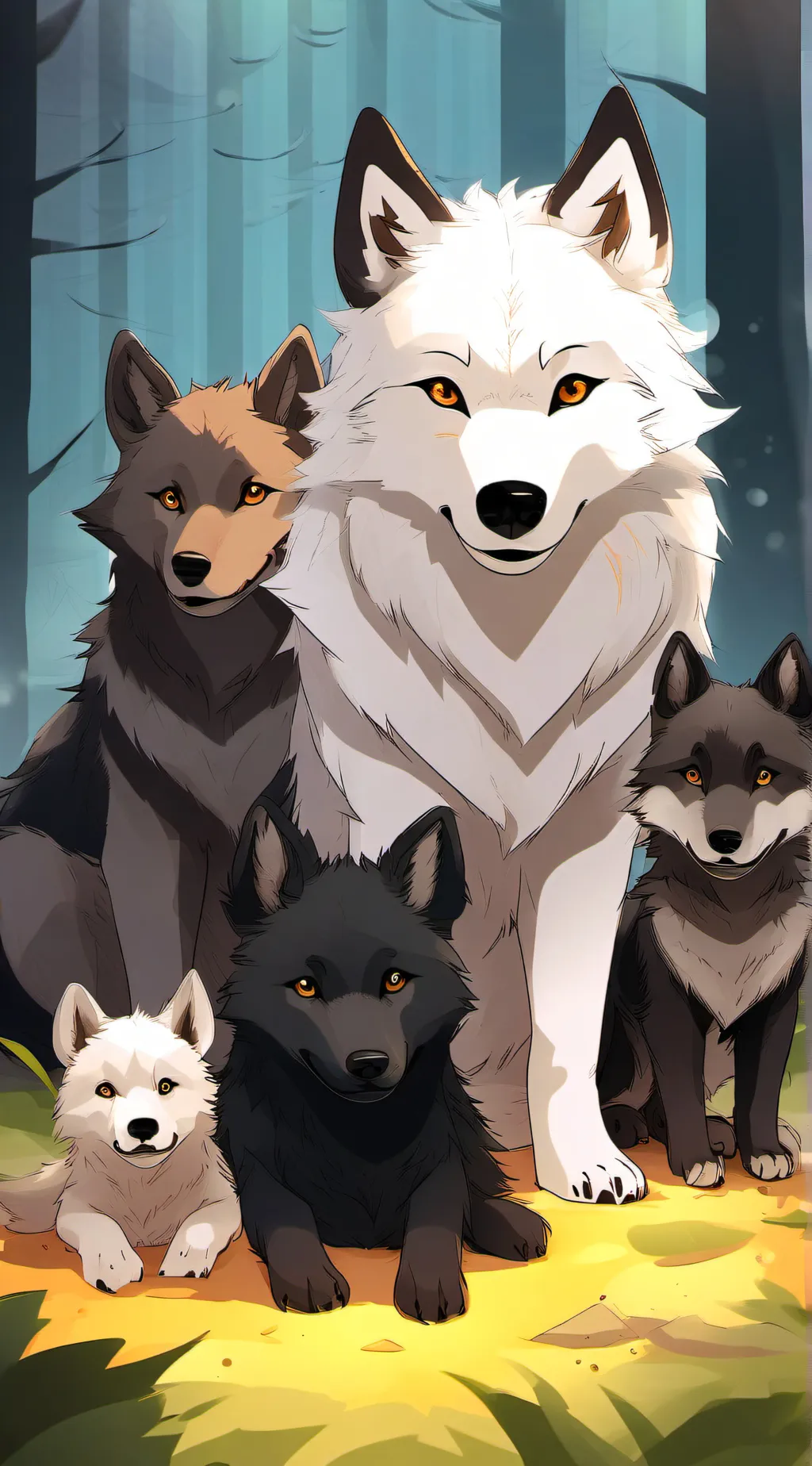 ai character: wolf siblings background