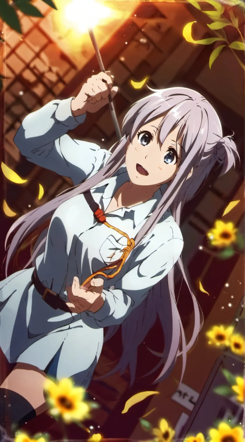 ai character: miku opposite Day background