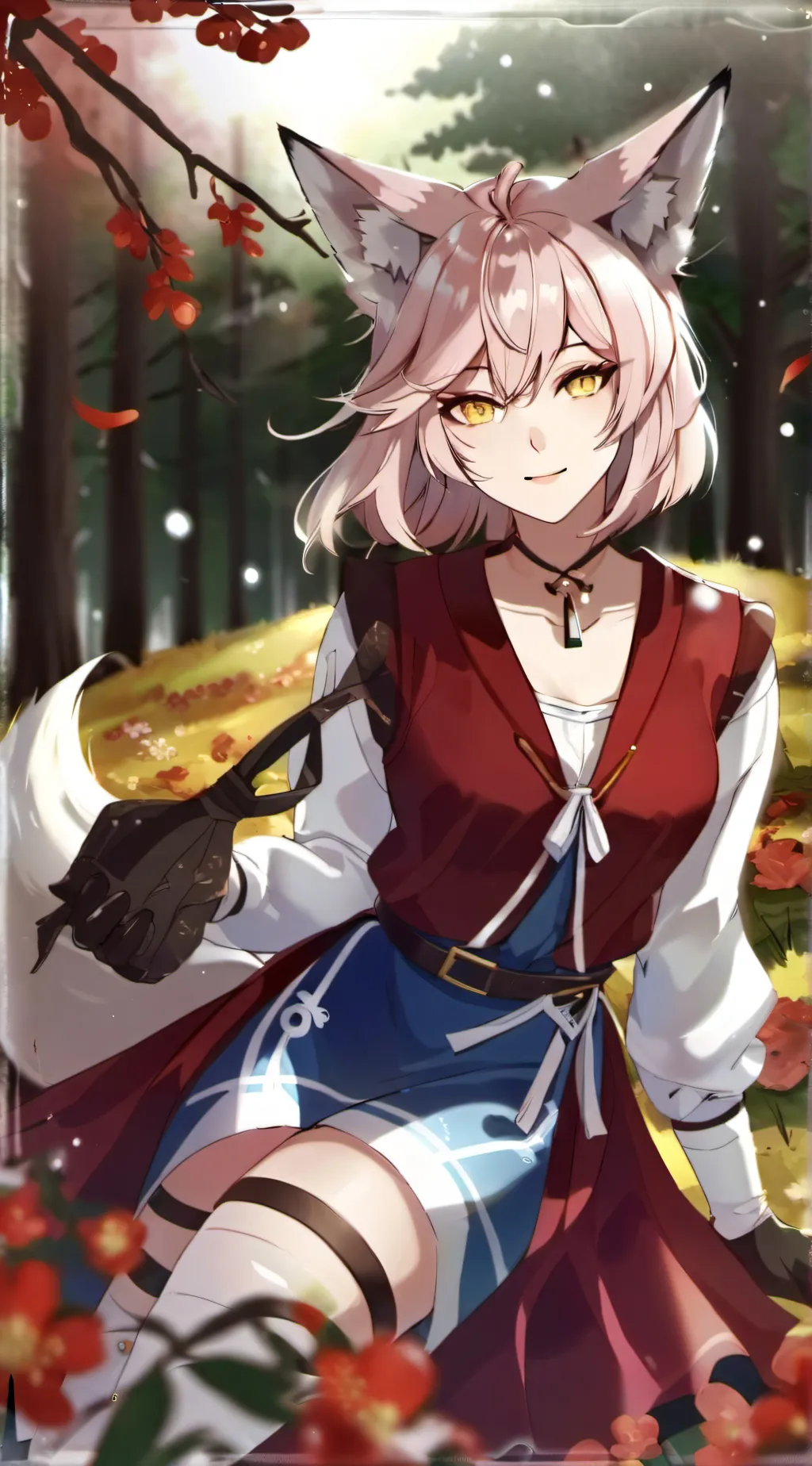 ai character: Cherry background
