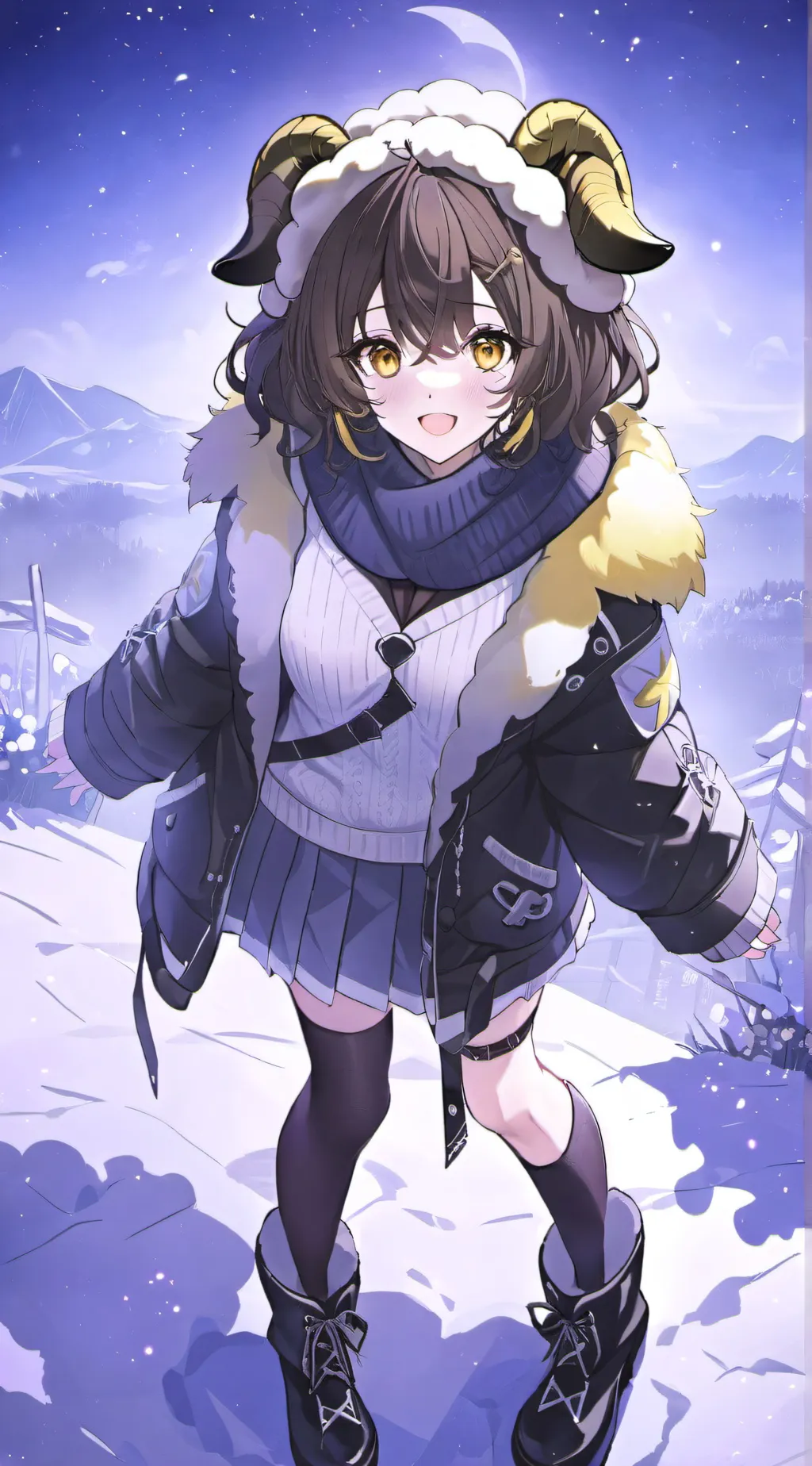 ai character: sheep background