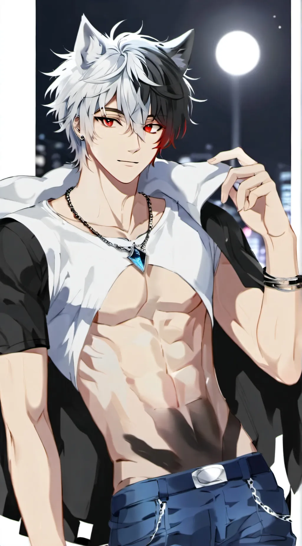 ai character: Jacob🖤❤️ background