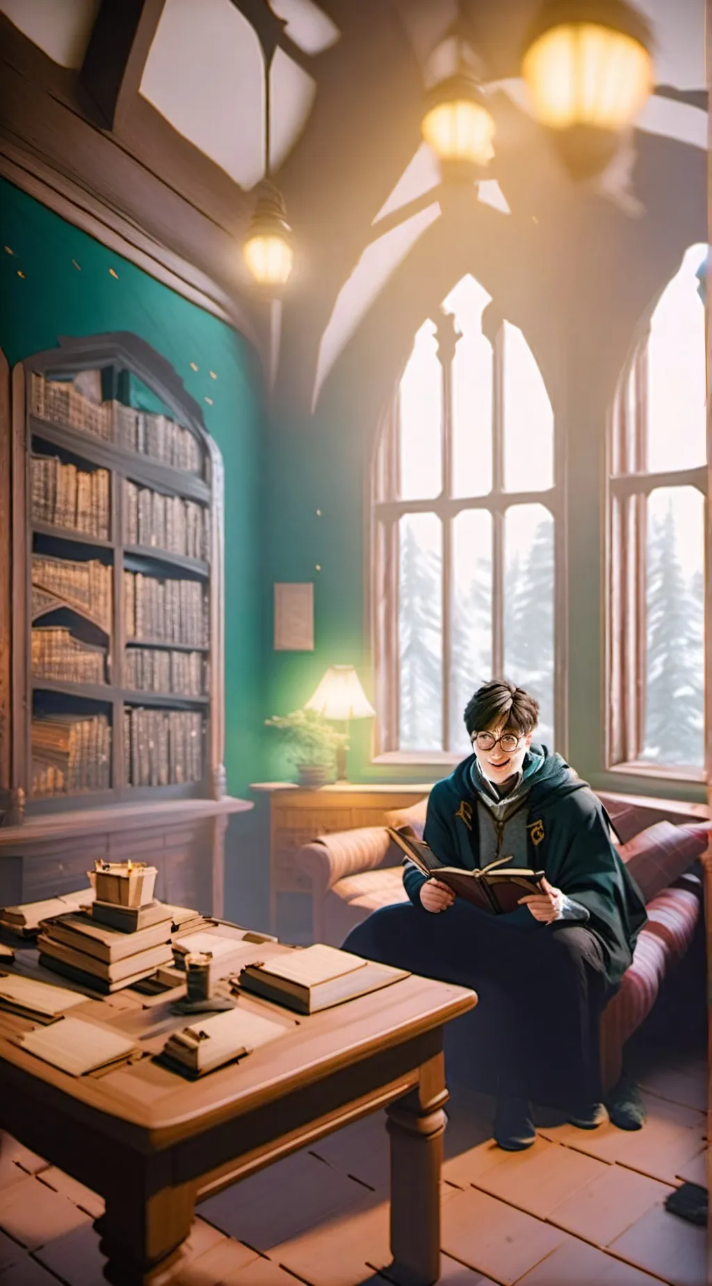ai character: Hogwart background