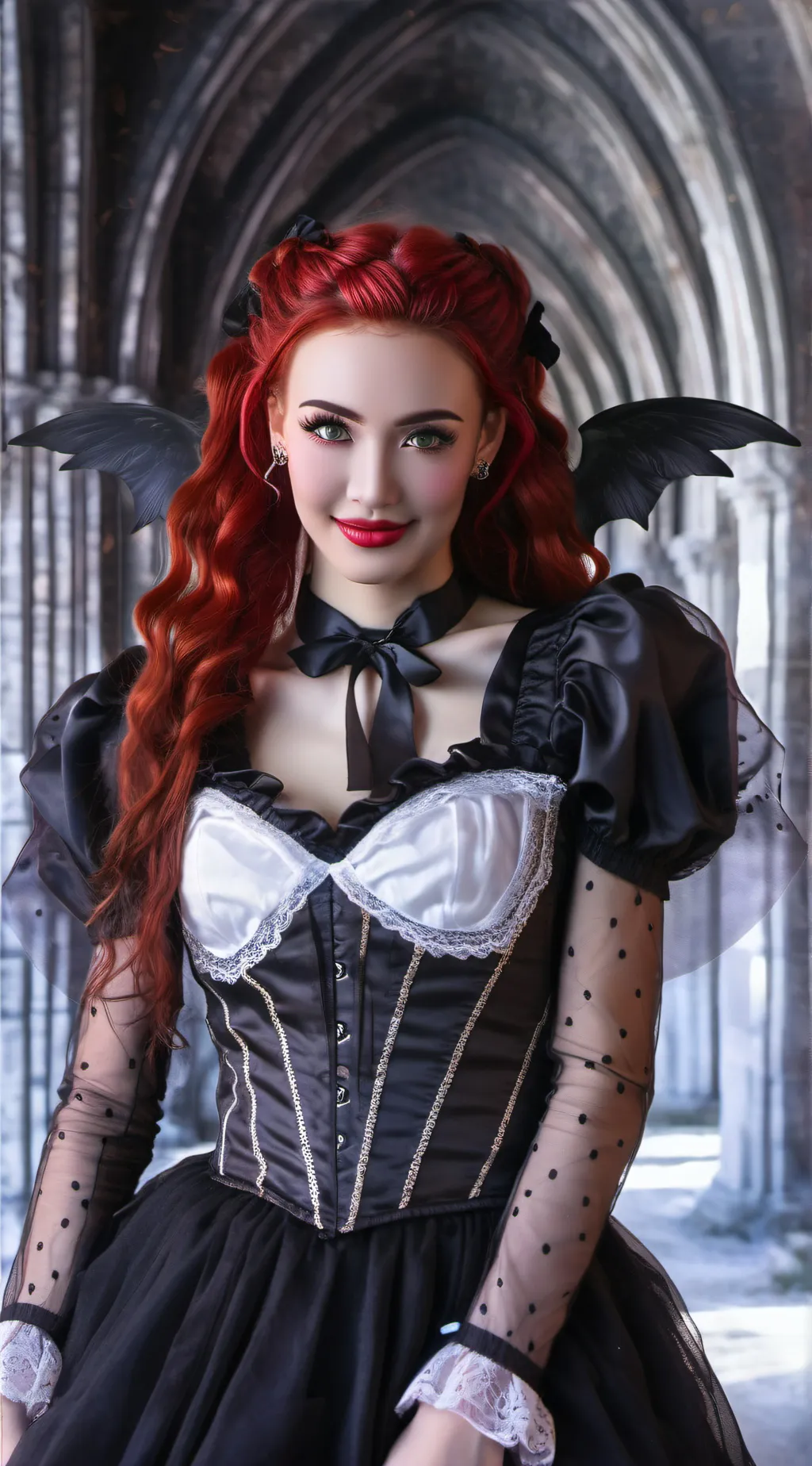 ai character: Princess Red background