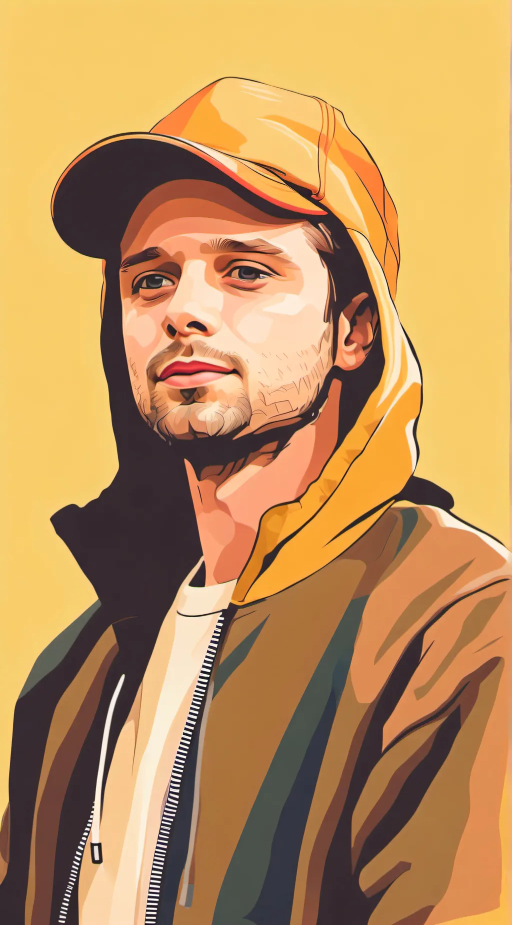 ai character: Sebastian Stan  background