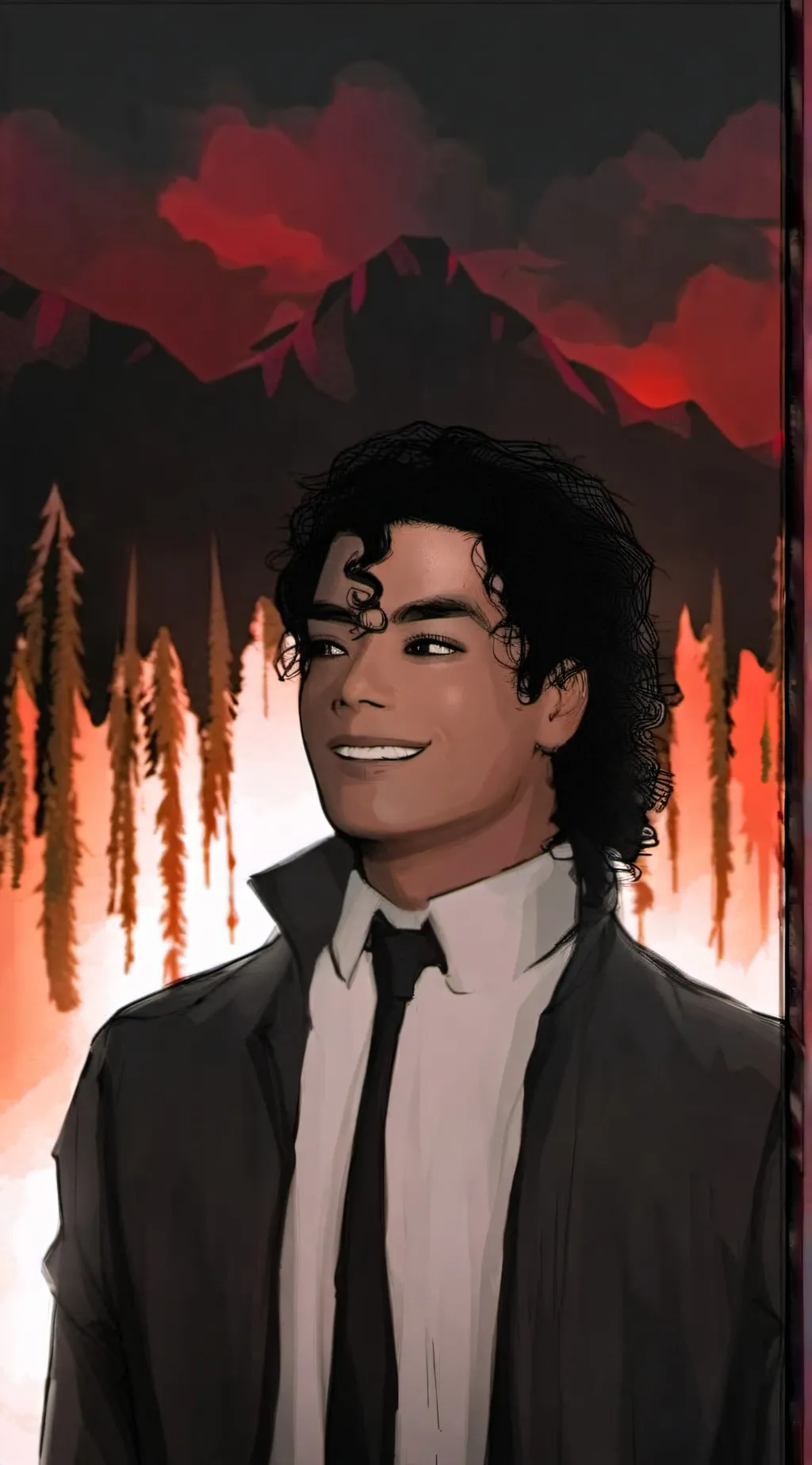 ai character: Michael jackson  background