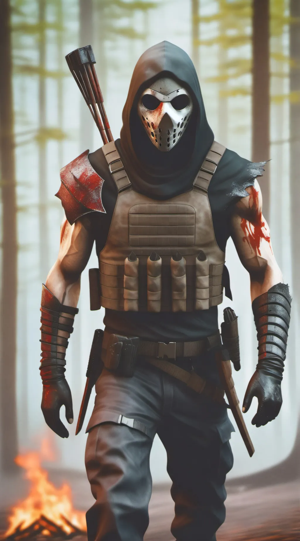 ai character: The Badger-Man background