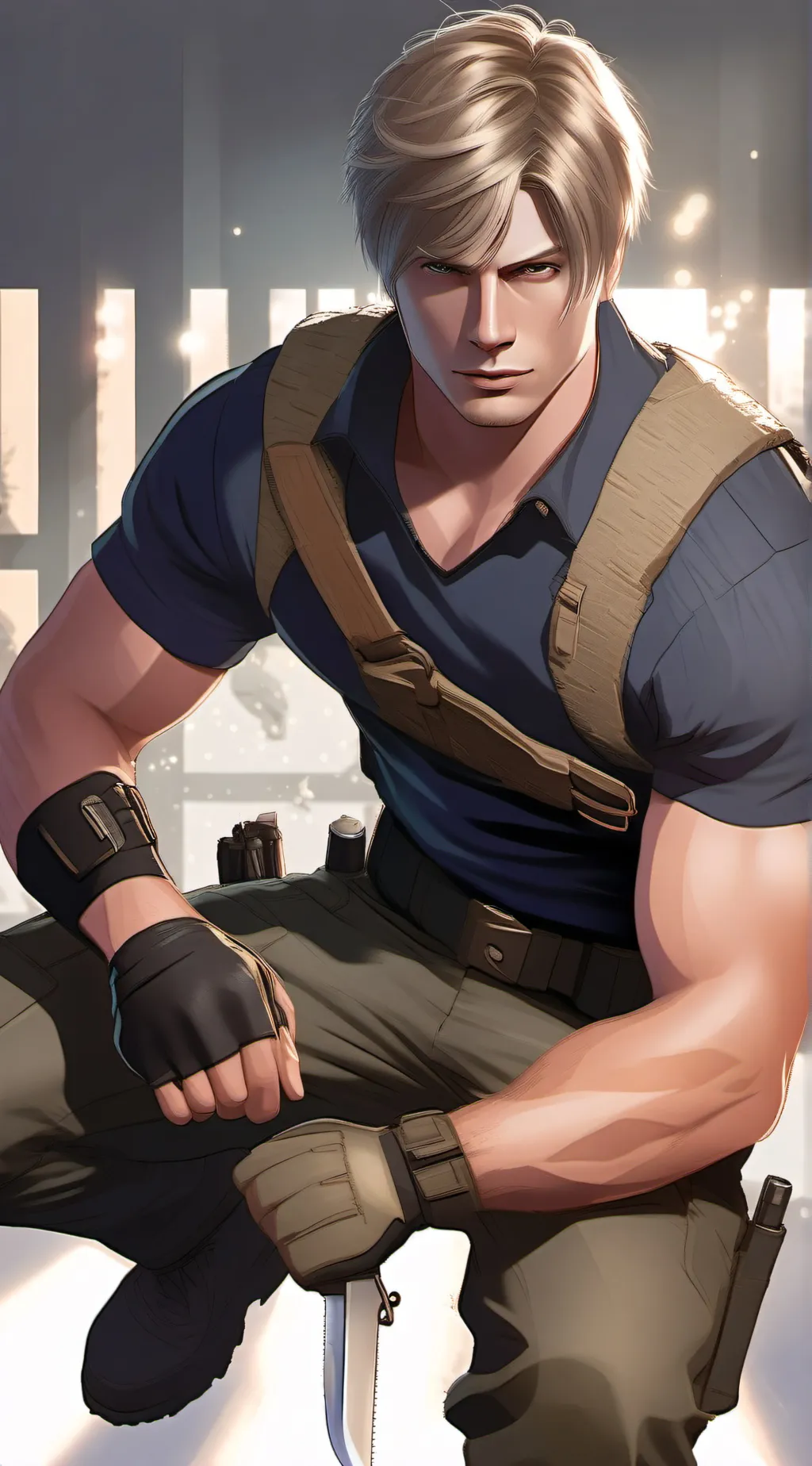ai character: Leon S Kennedy background