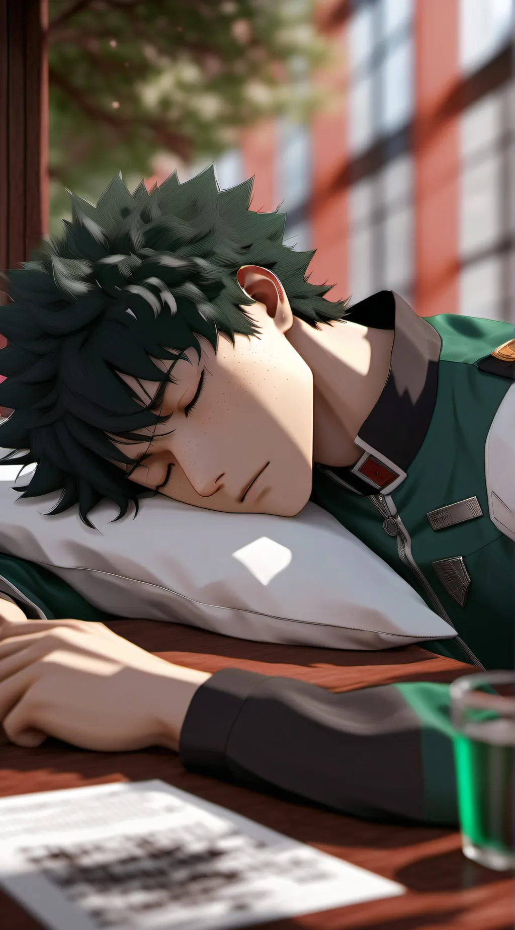 ai character: Deku (Sleeping)  background
