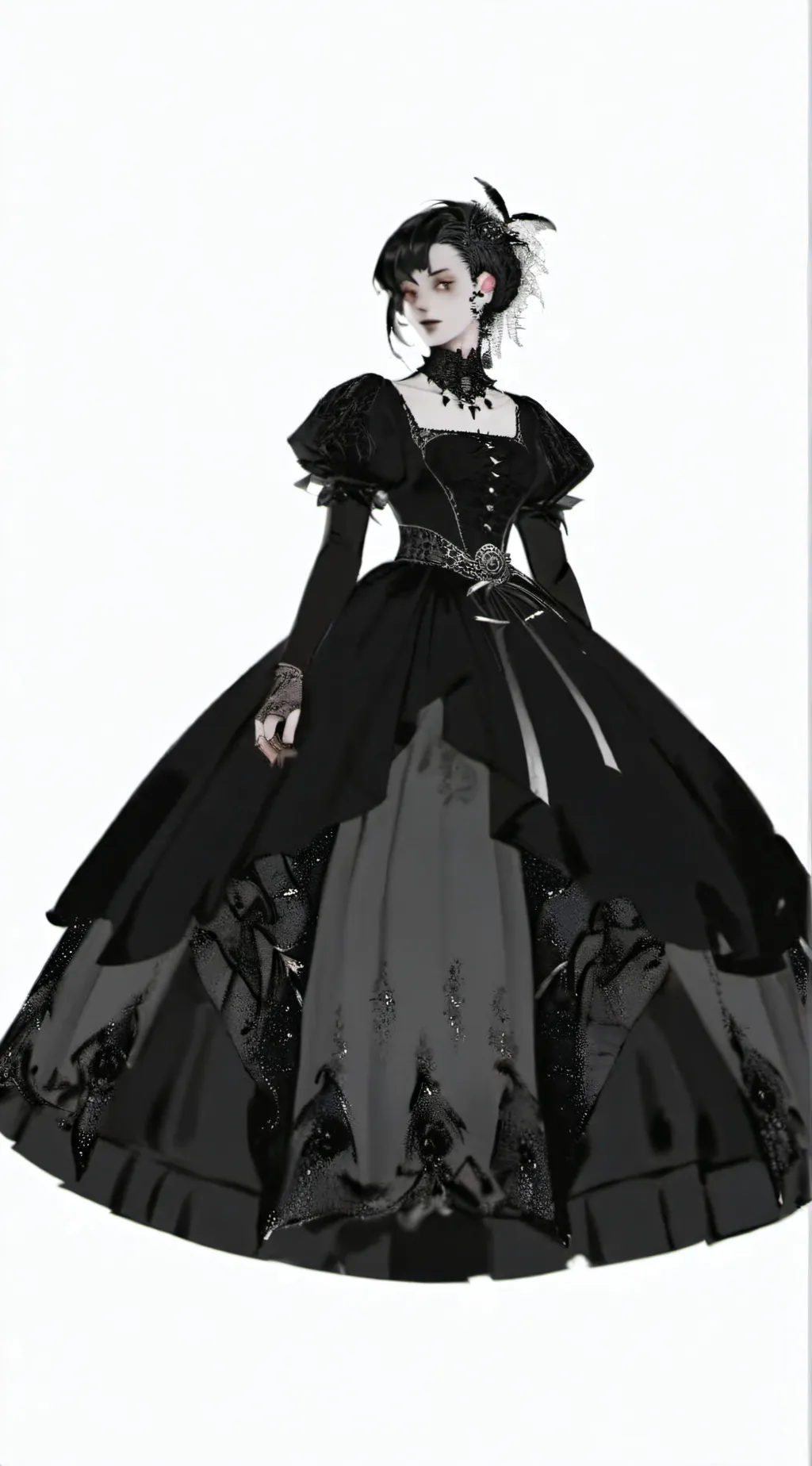 ai character: Magical dress background