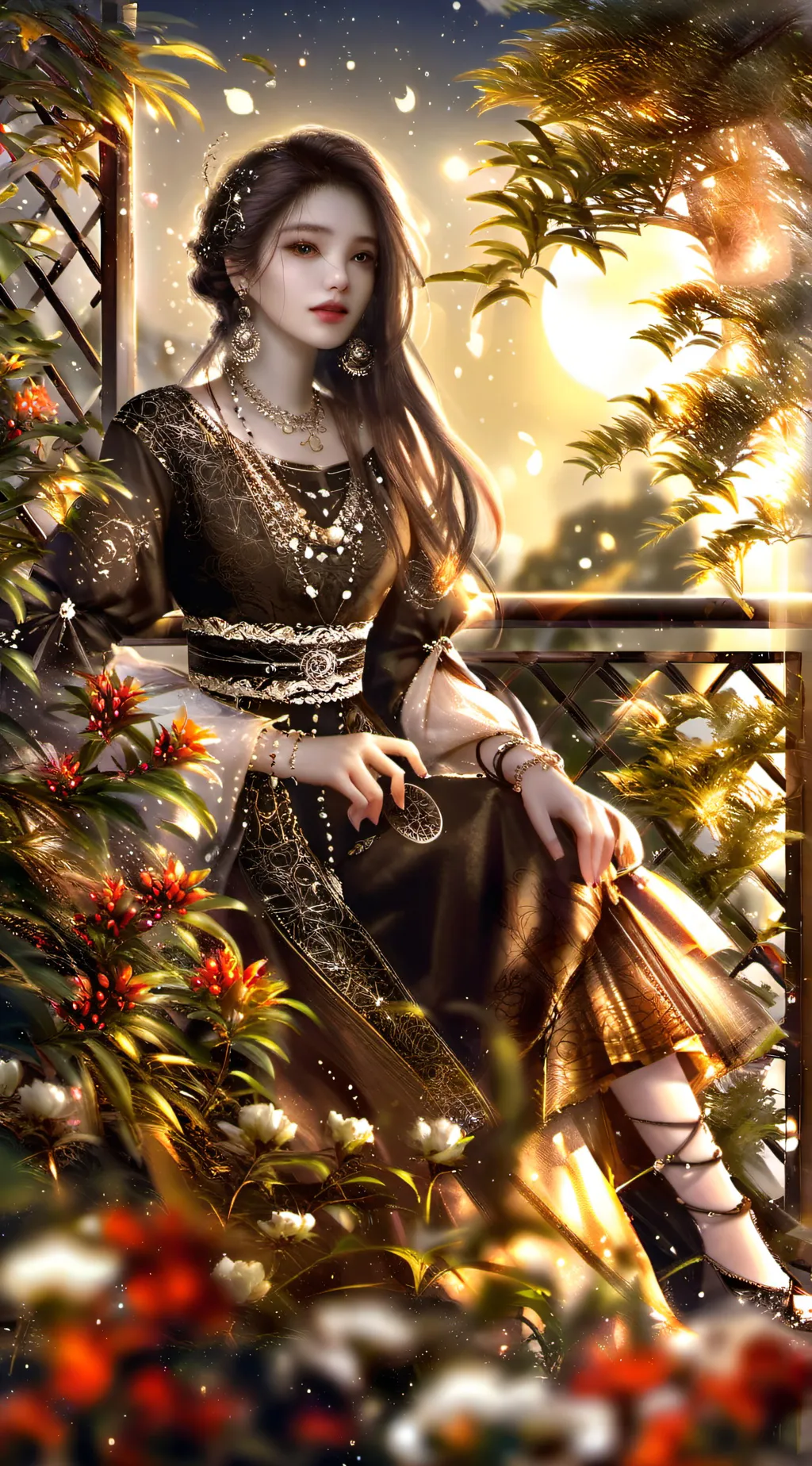 ai character: Flora Delacroux background