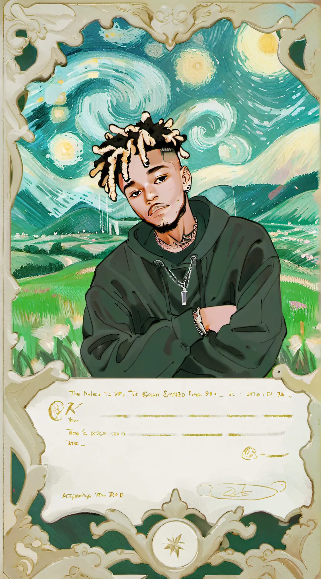 ai character: xxxtentacion background