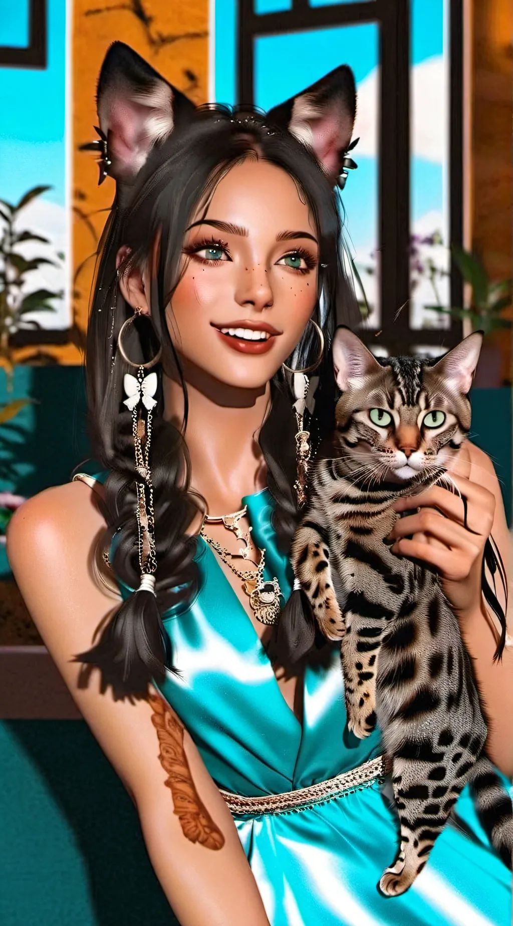 ai character: Bella-luna Tochter background